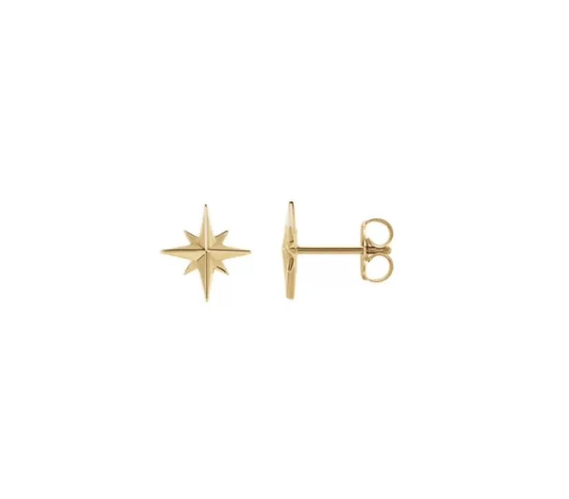 14k Star Studs