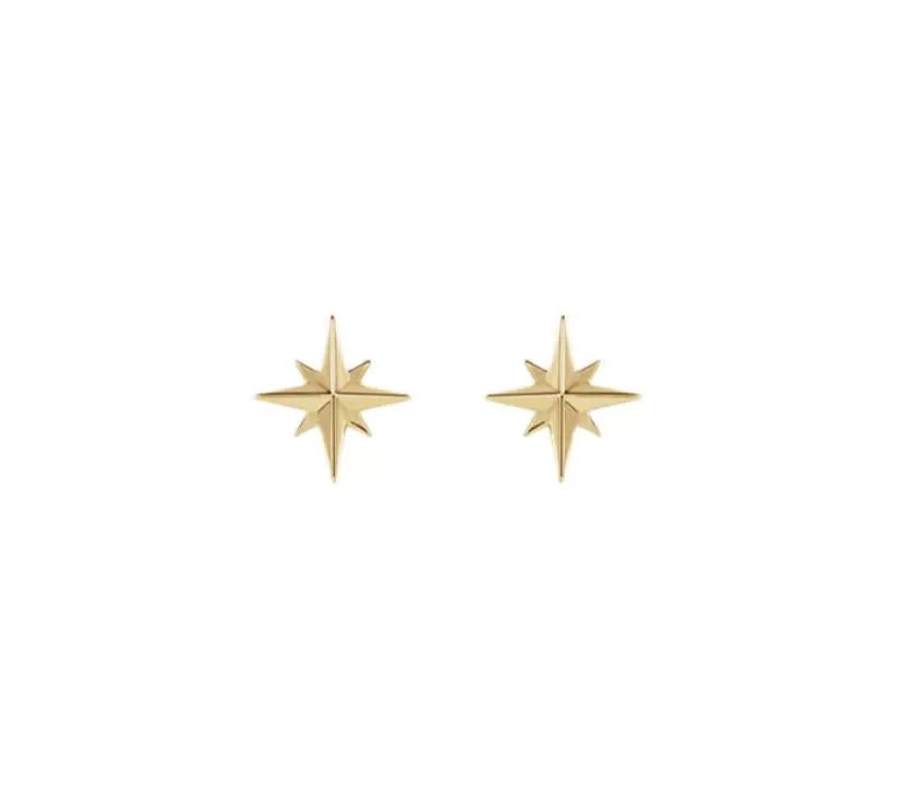 14k Star Studs