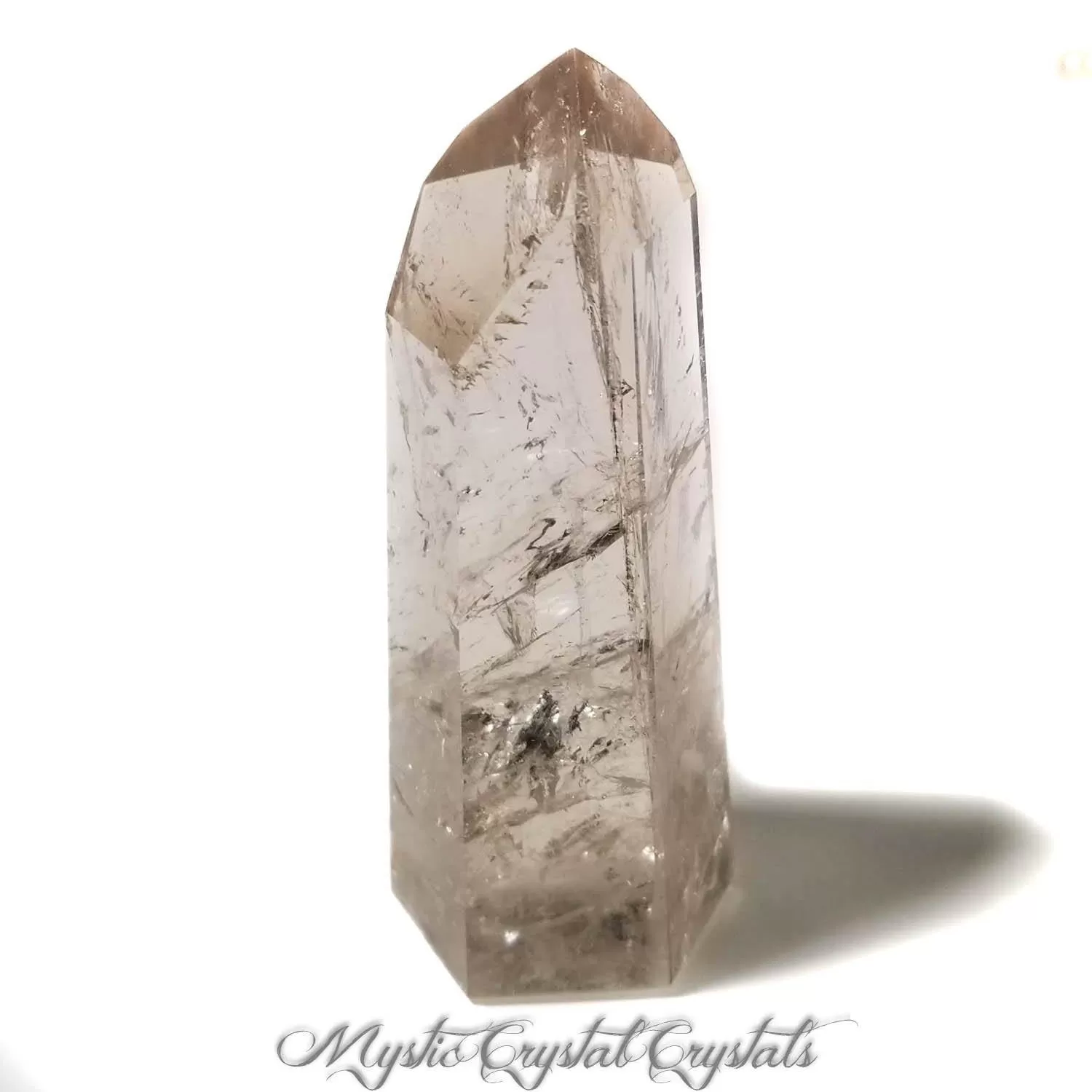 4 3/4 Smoky Quartz Crystal Point-Super Clear