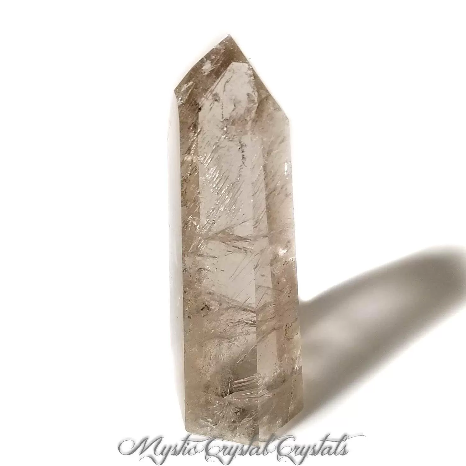 4 3/4 Smoky Quartz Crystal Point-Super Clear