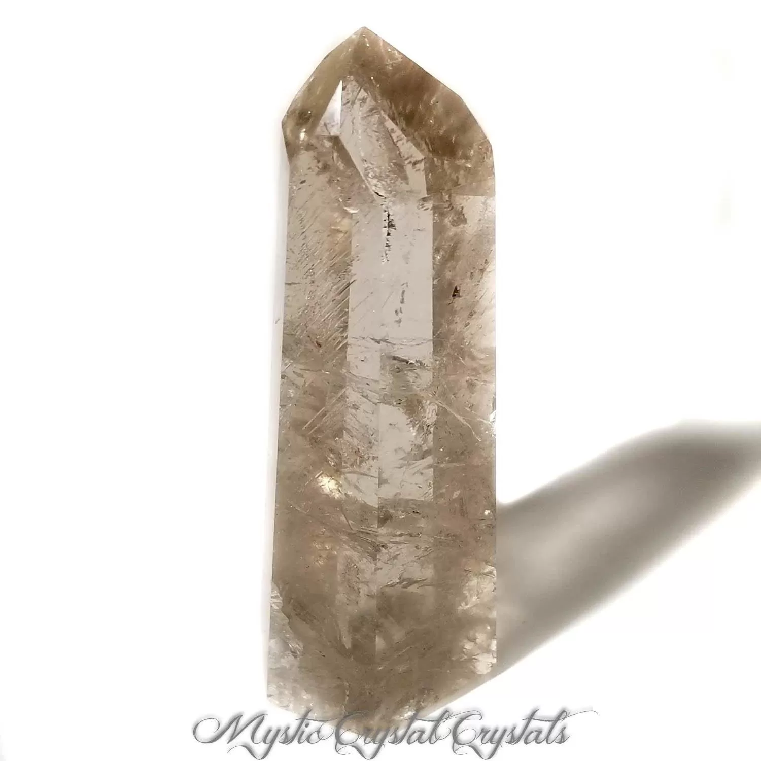 4 3/4 Smoky Quartz Crystal Point-Super Clear