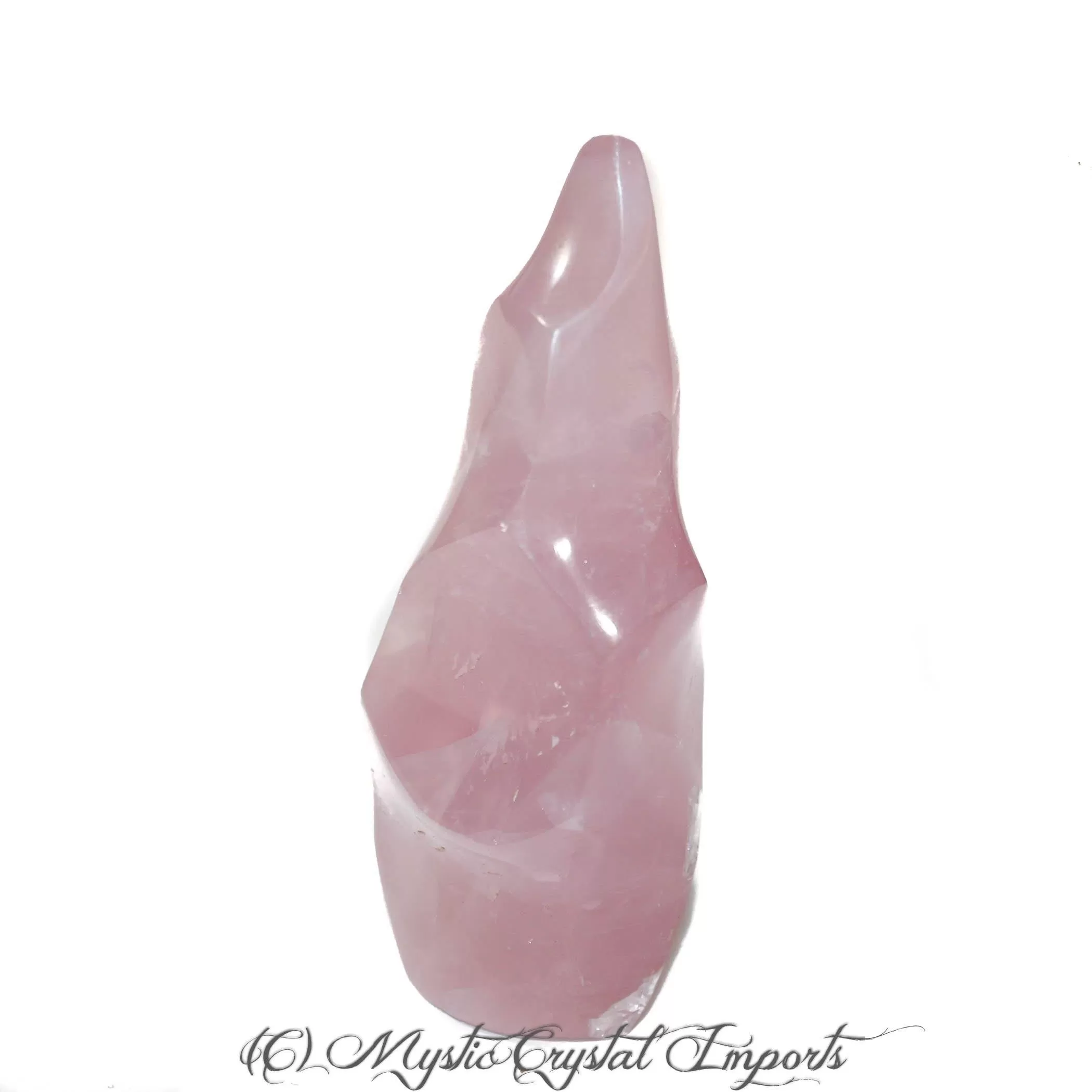 4 Rose Quartz Crystal Crytsal Flame-Freeform Sculpture