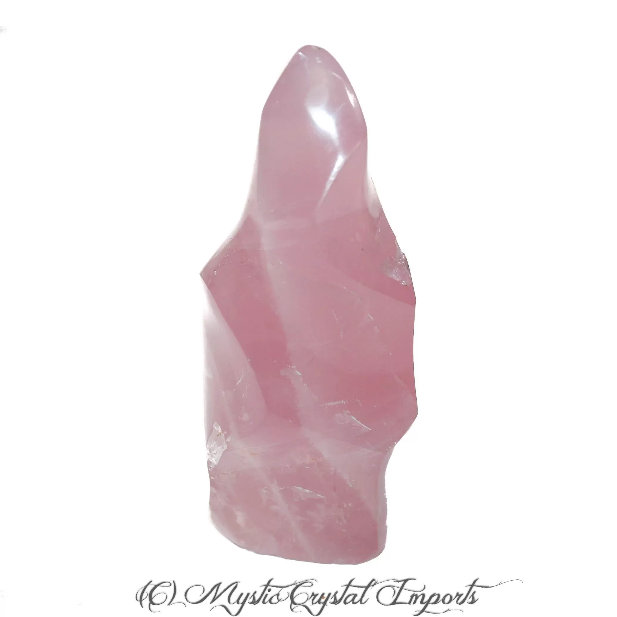 4 Rose Quartz Crystal Crytsal Flame-Freeform Sculpture