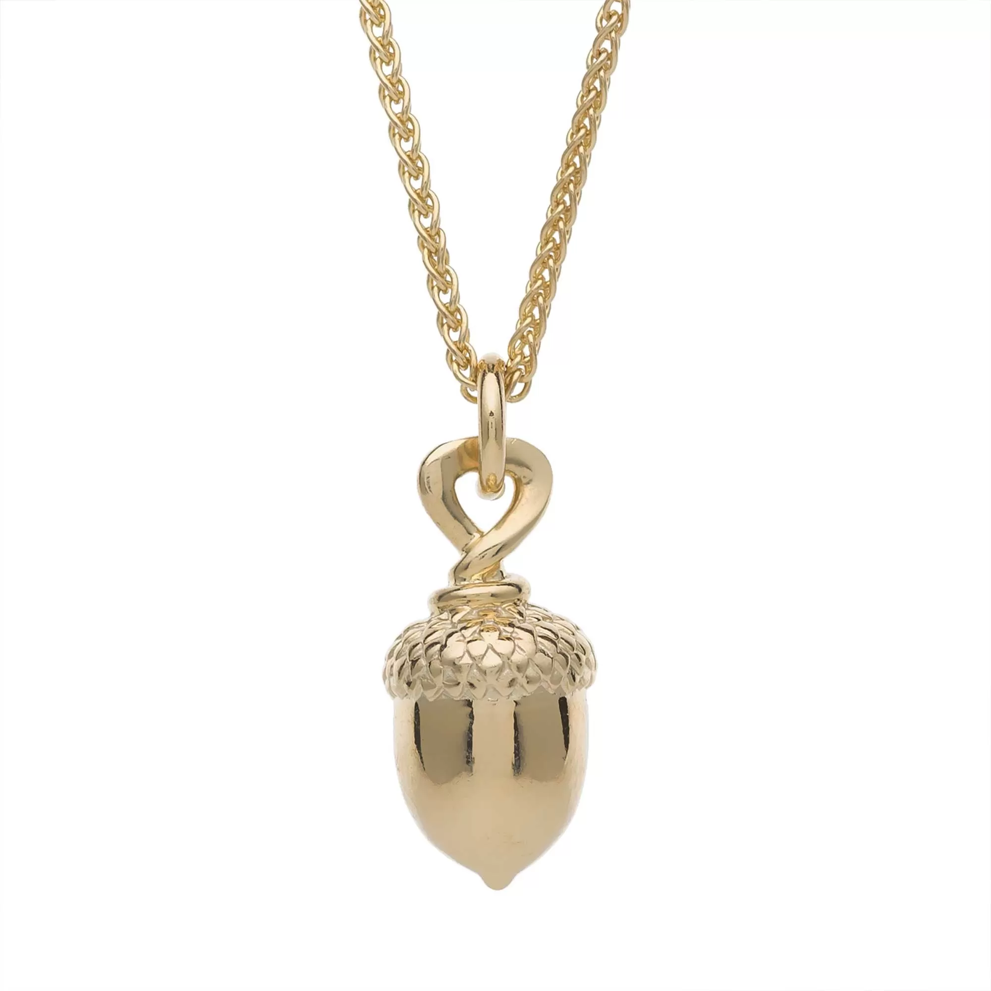 Acorn Solid Gold Necklace