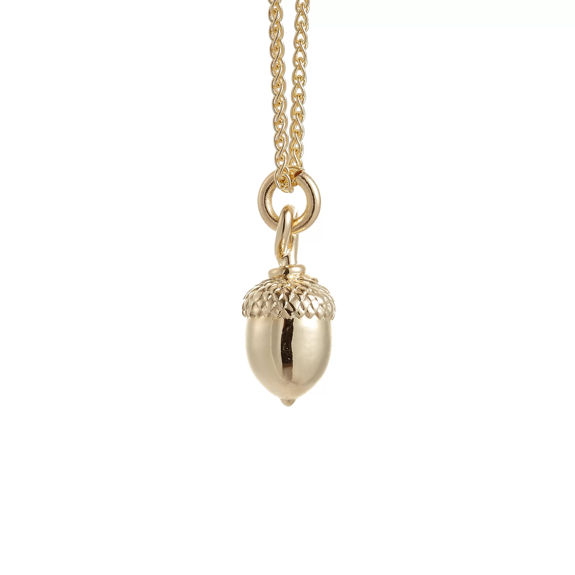 Acorn Solid Gold Necklace