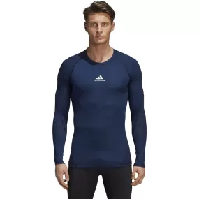 adidas Men's Collegiate Navy Alphaskin Long Sleeve Tee