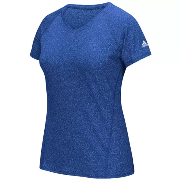 adidas Women's Royal Heathered Climalite Short Sleeve Tee