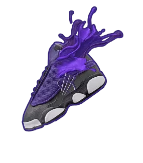 Air Jordan 13 Retro Purple Venom Black T-Shirt (SPLASH)