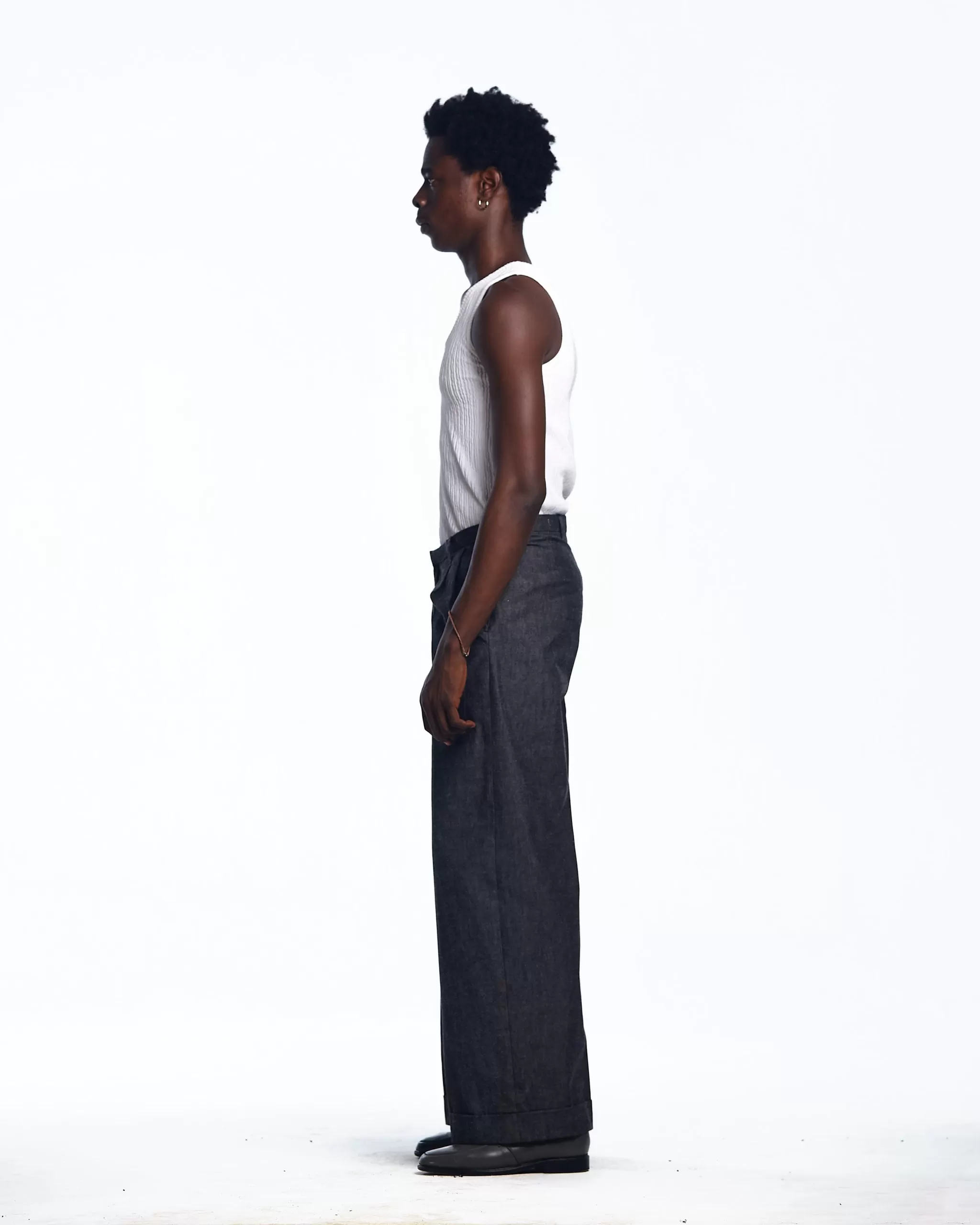 AJABENG Ebo Cotton Blend Straight Leg Turn-up Pants