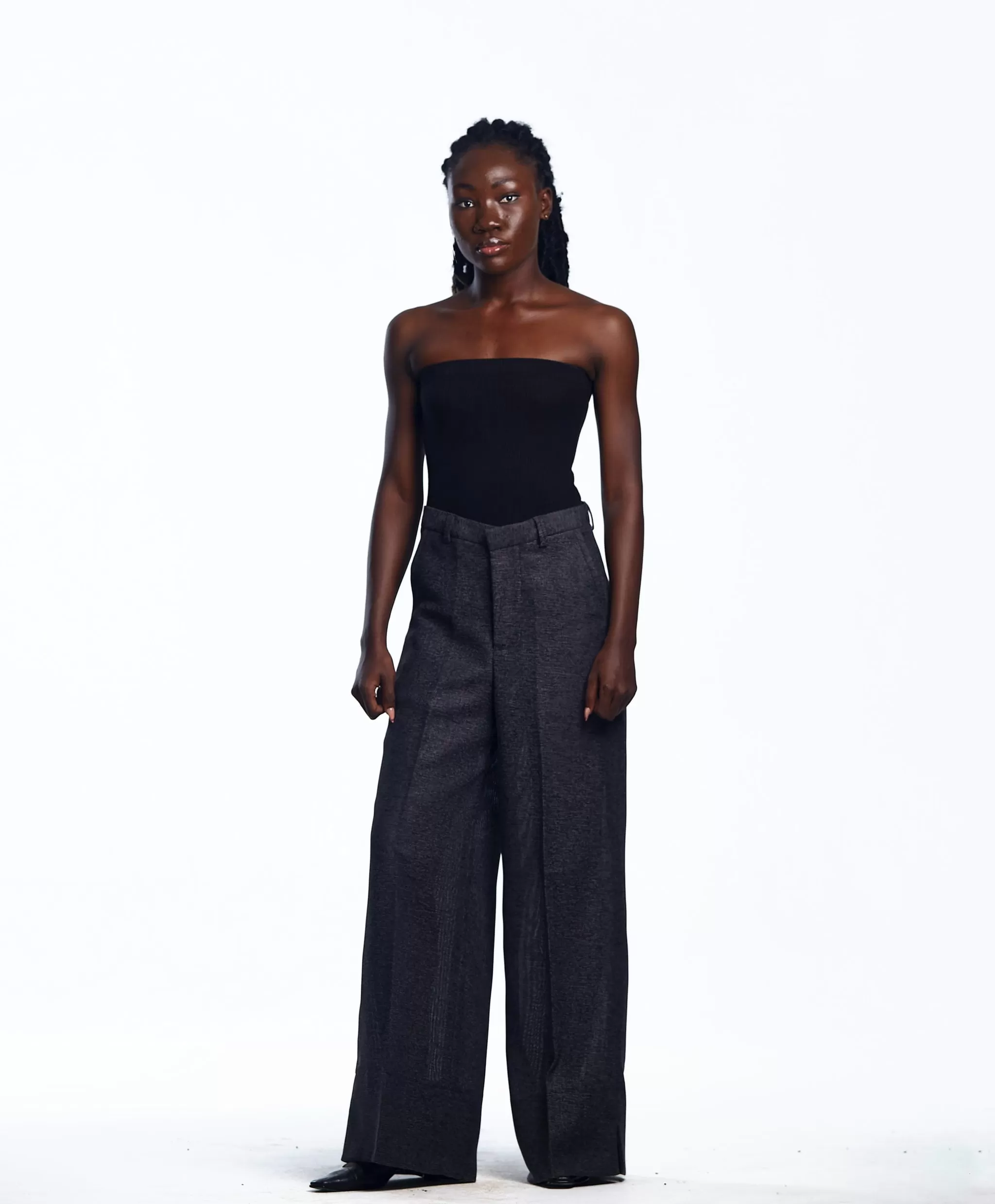 AJABENG Konadu Poly Linen Side Slits Pants