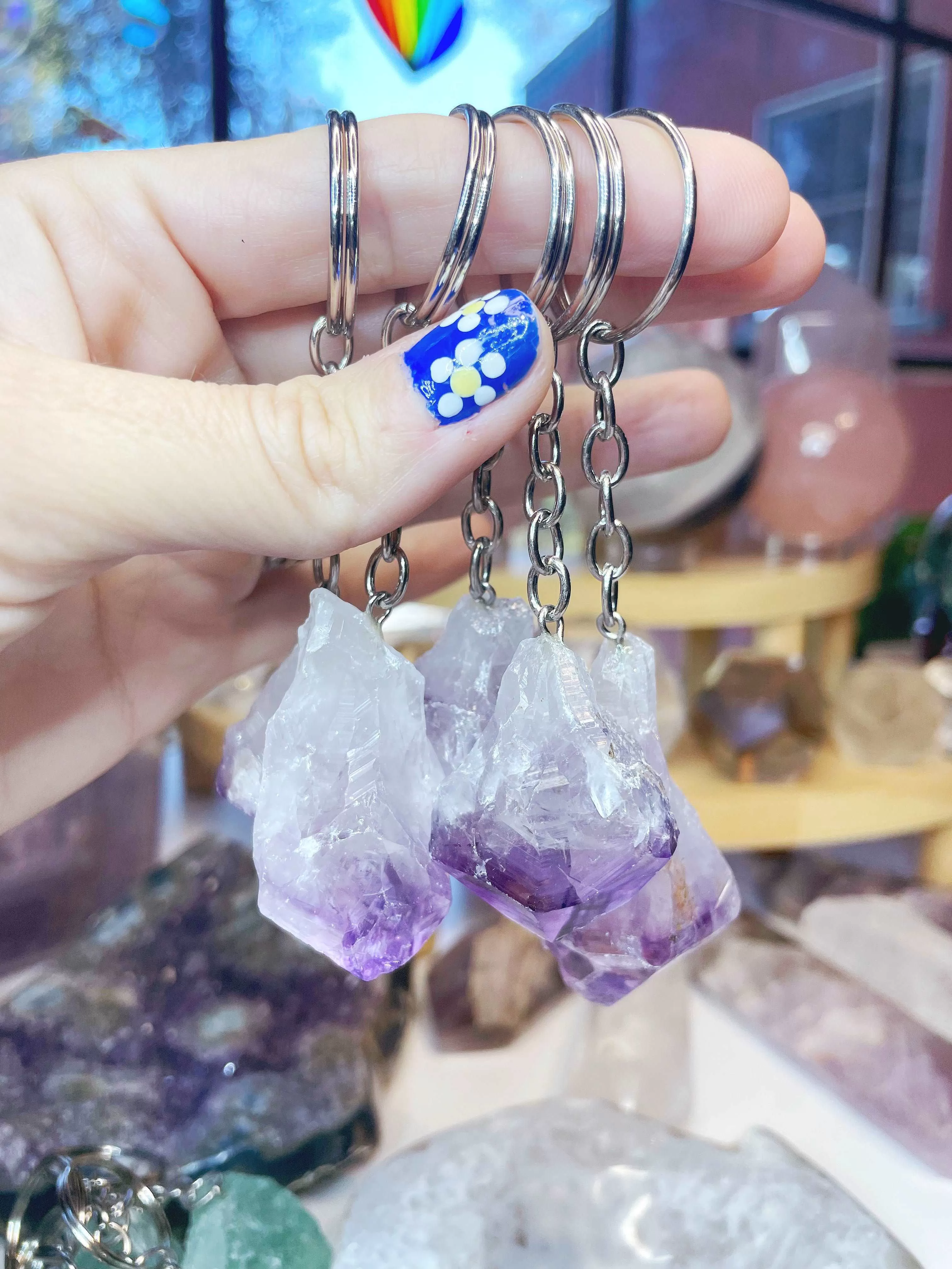 Amethyst Keychain