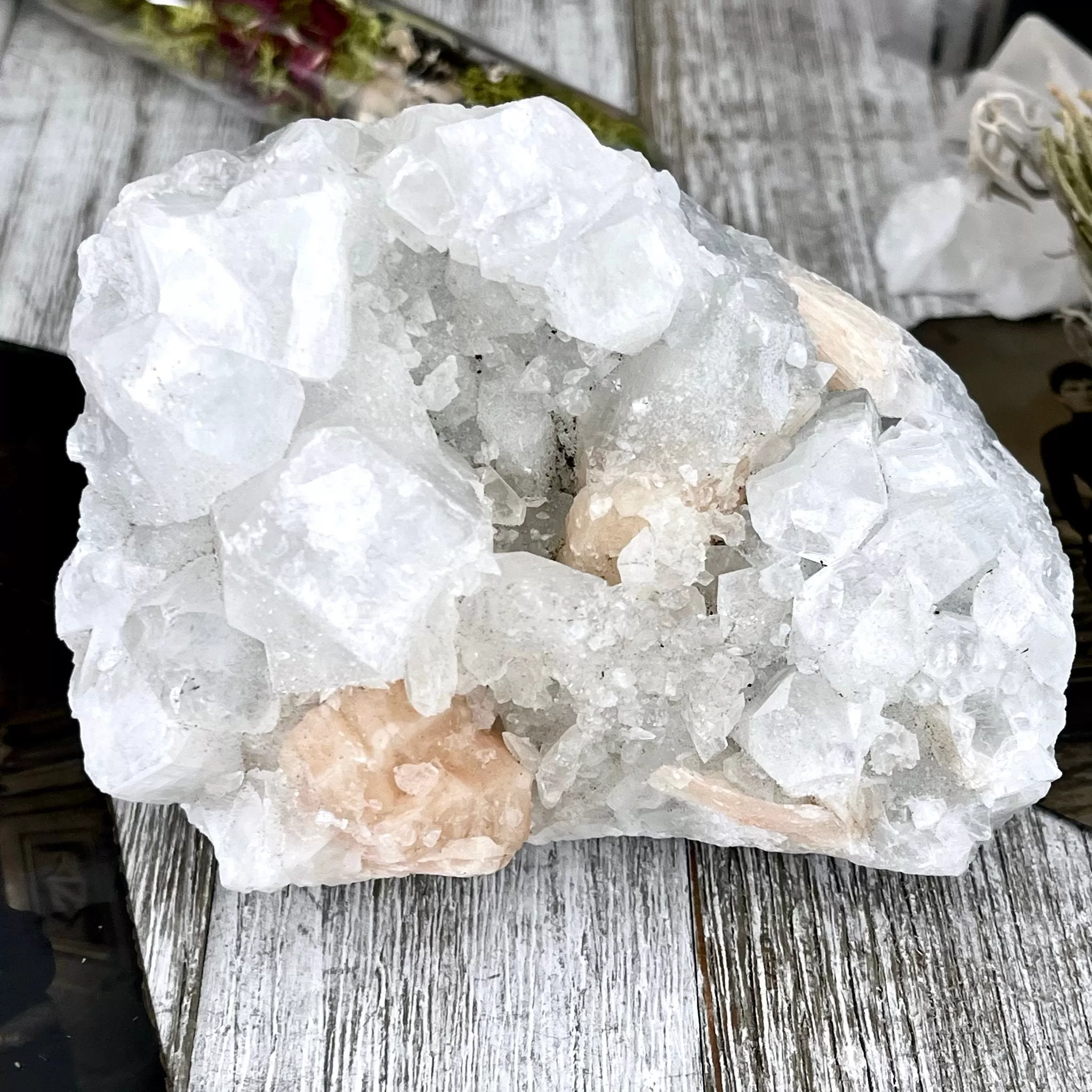 Apophyllite with Stilbite Crystal Cluster / FoxlarkCrystals