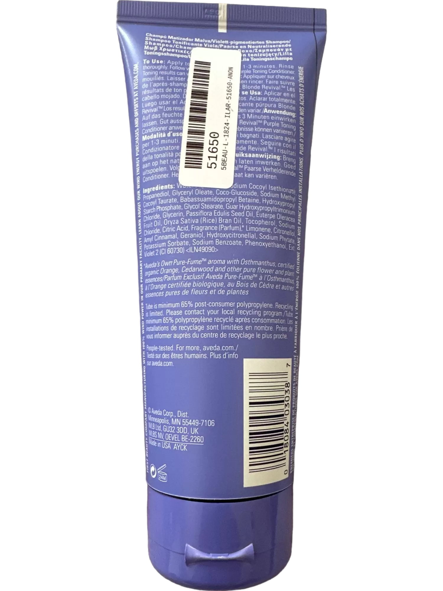 Aveda Blonde Revival Purple Toning Shampoo 200ml