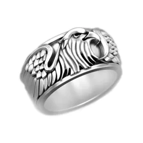 Bald Eagle , Bird of Prey, Silver 925 Ring