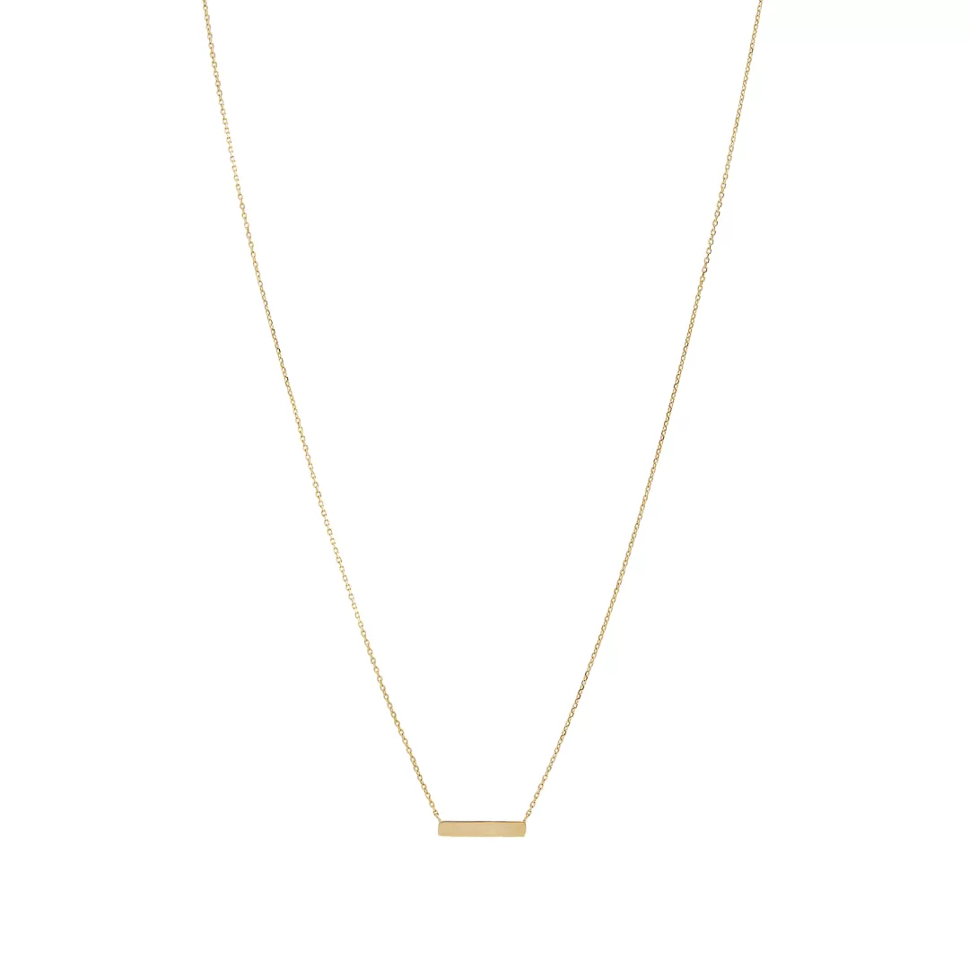 Bar Necklace - Solid Gold