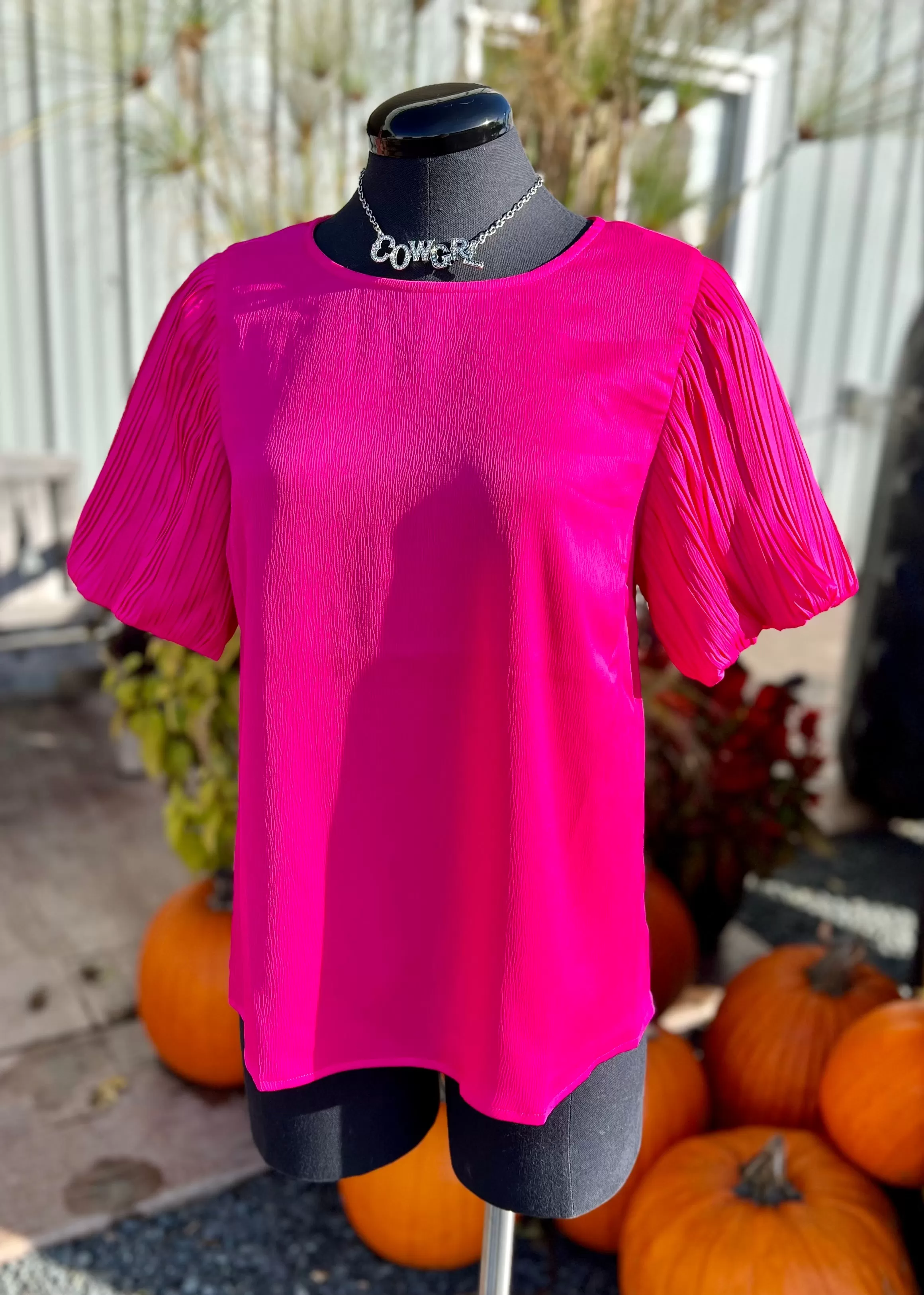 Barbie Pink Ruffle Blouse Top