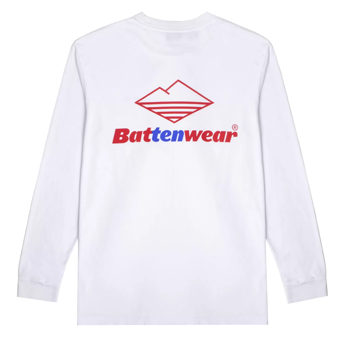 Battenwear 10th Anniversary Team L/S Pocket Tee White