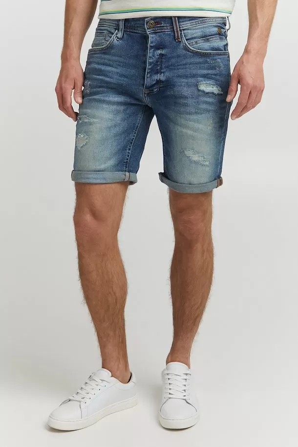 Blend Men's denim shorts 20713670 middle blue