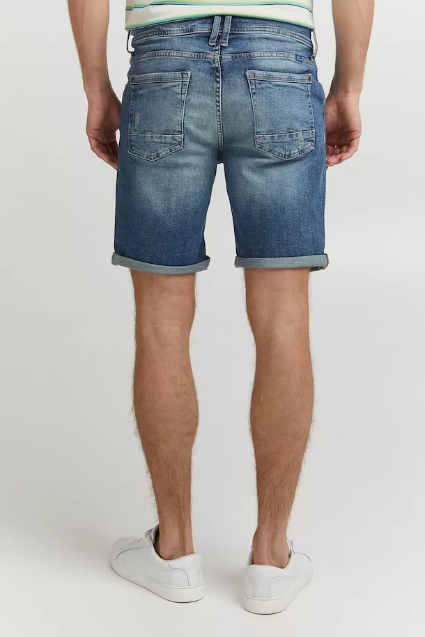 Blend Men's denim shorts 20713670 middle blue