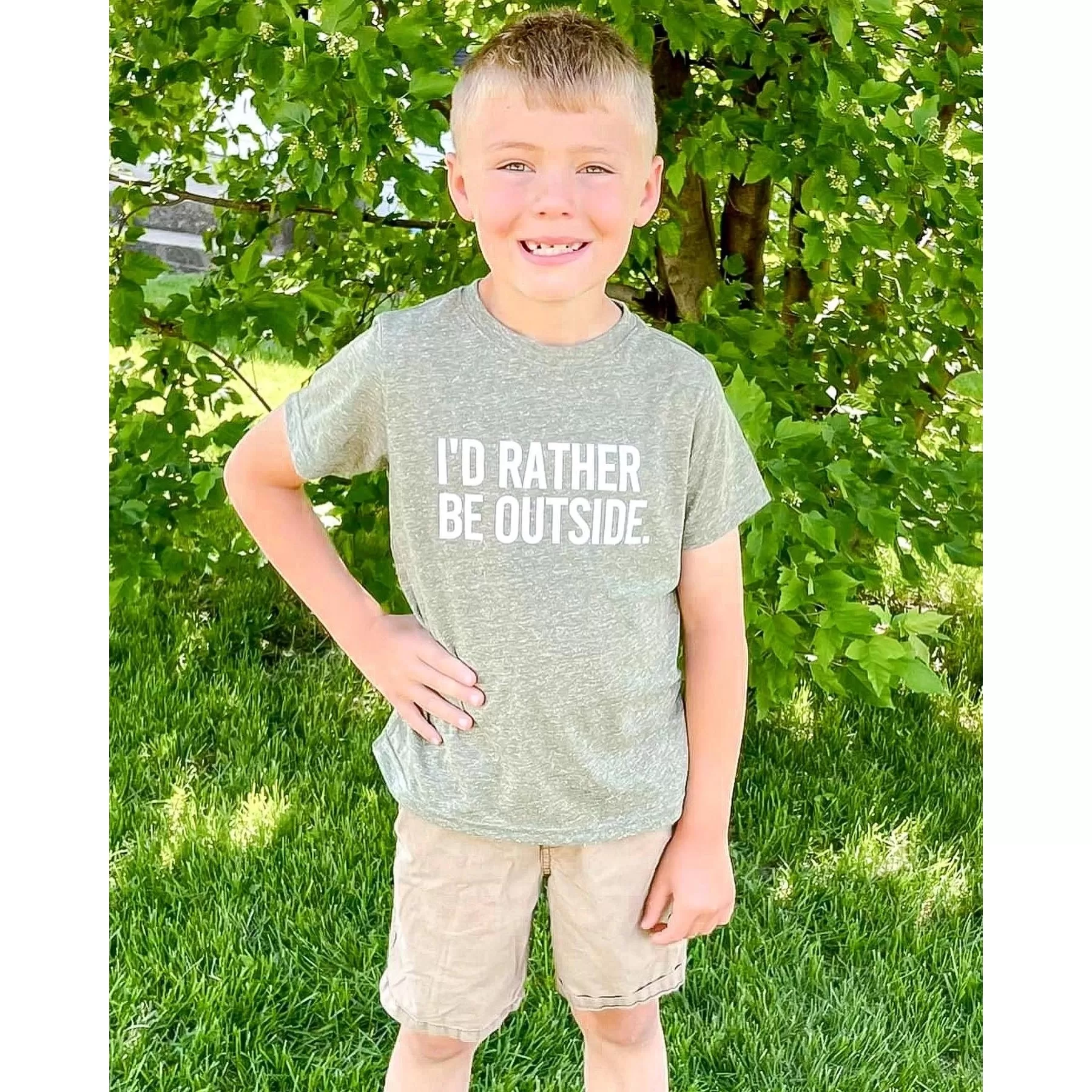 Boy's I'd Rather Be Outside Tee