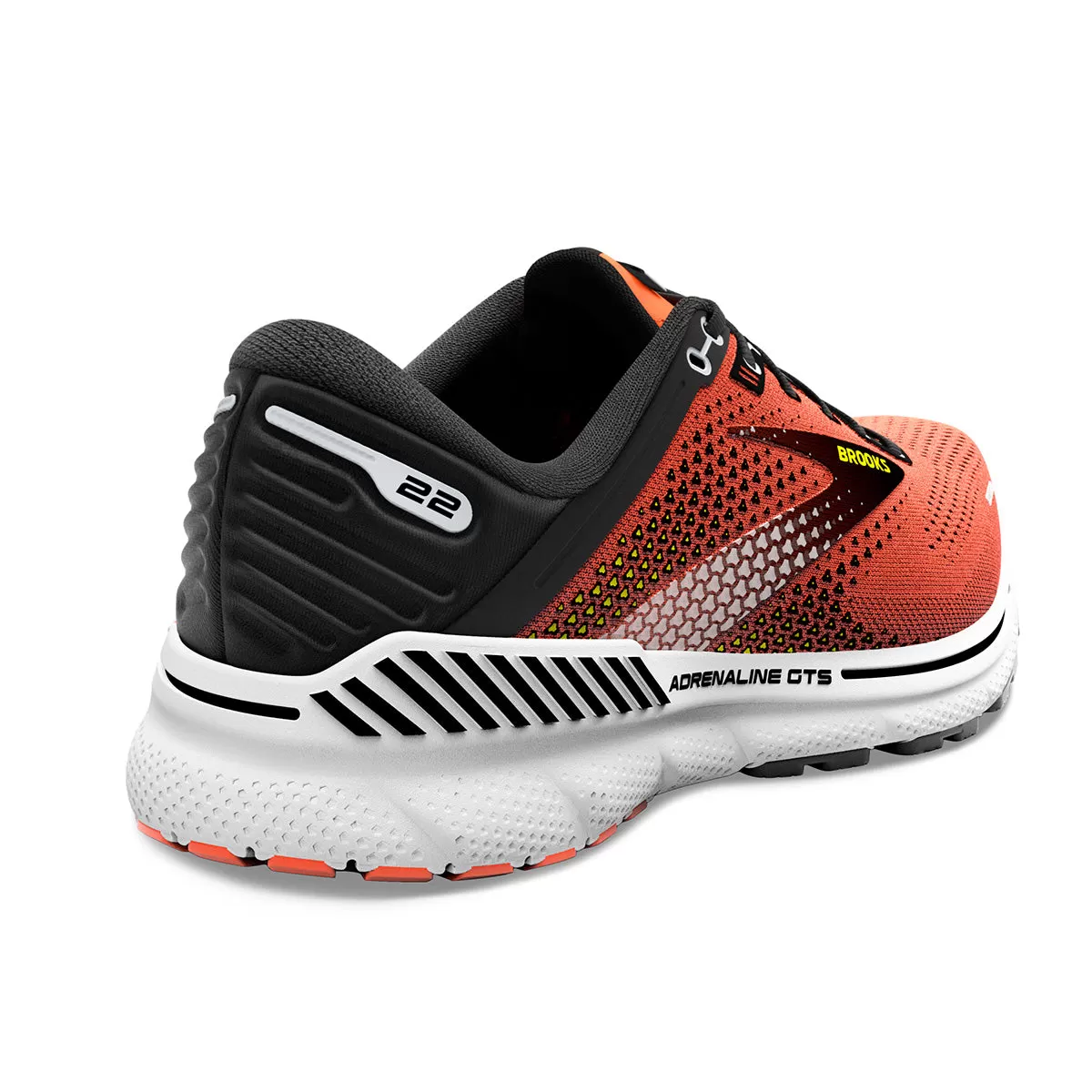 Brooks Adrenaline GTS 22 Mens | Orange/black/white