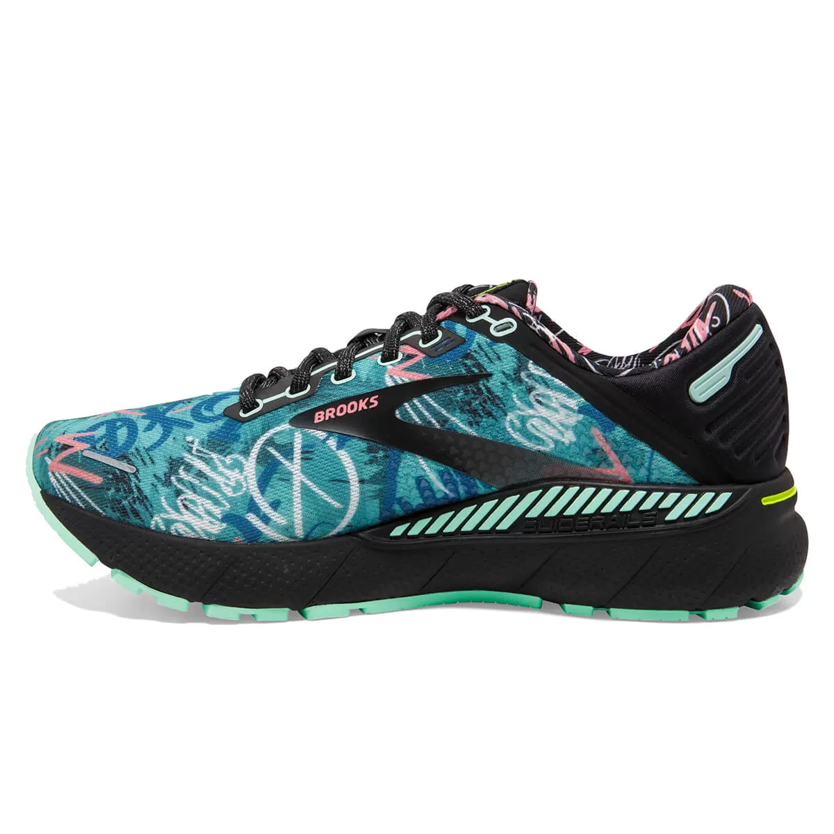 Brooks Adrenaline GTS 22 Tag Womens | Black/yucca/flamingo Pink