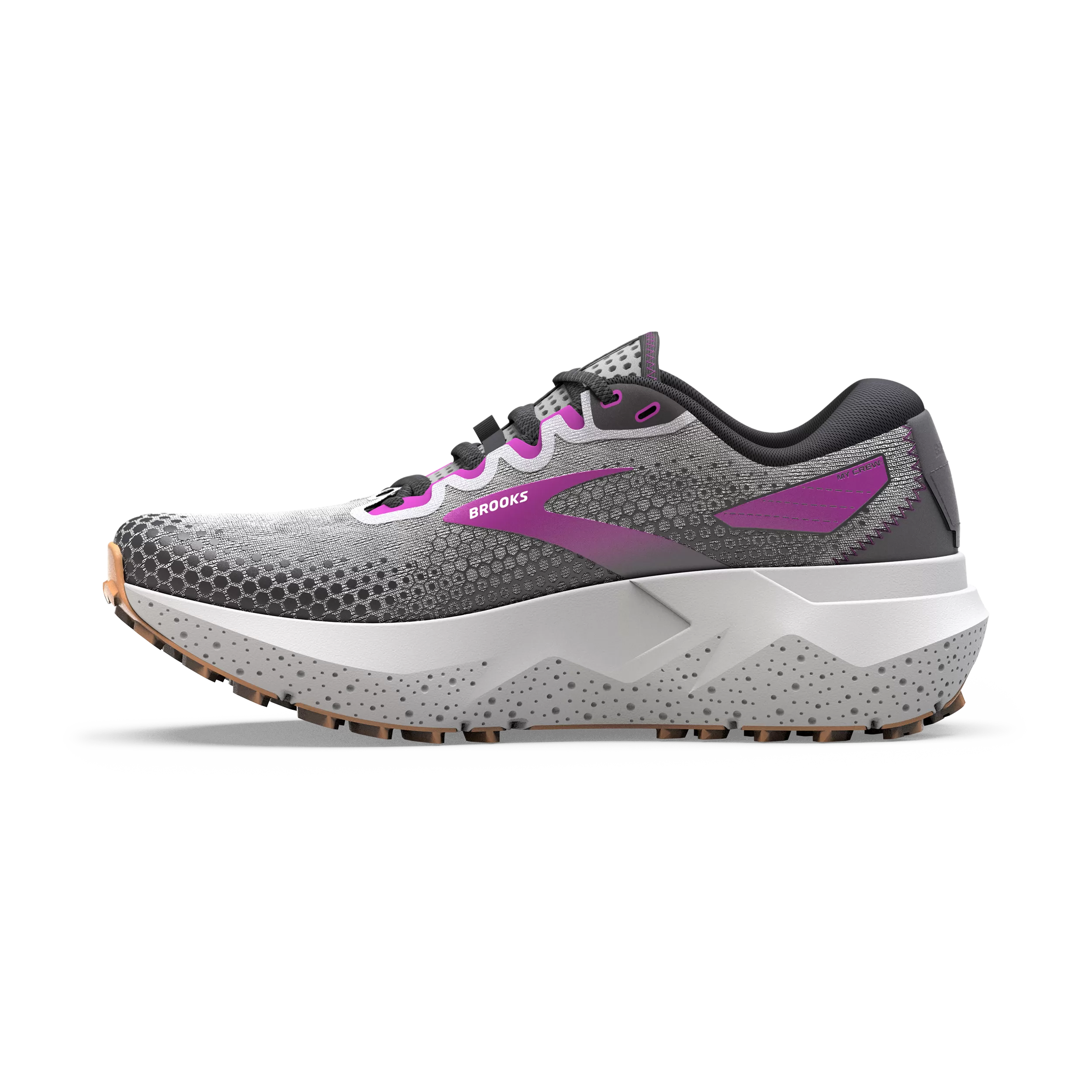 Brooks Caldera 6 (B Width) - Oyster/Blackened Pearl/Purple (Womens)