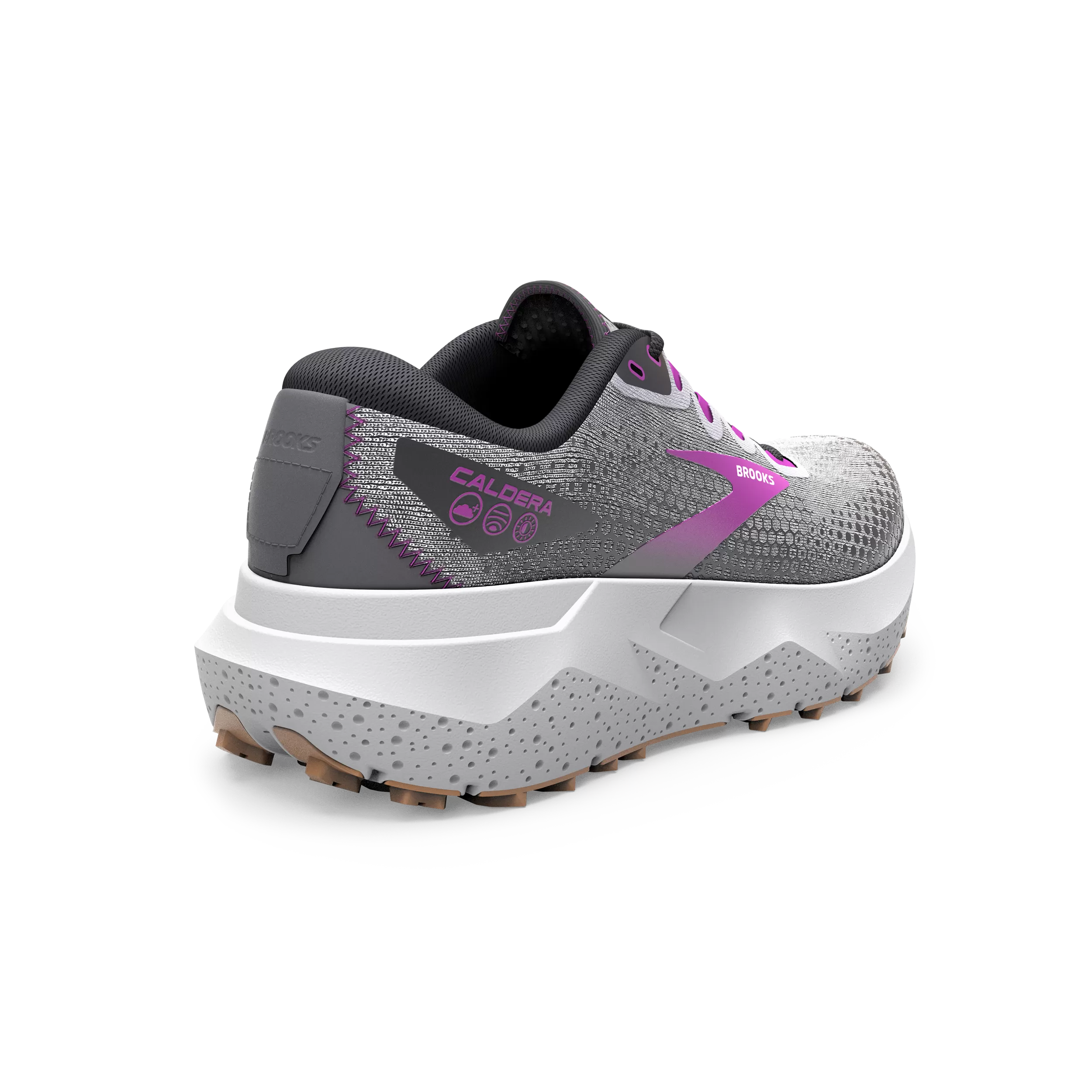 Brooks Caldera 6 (B Width) - Oyster/Blackened Pearl/Purple (Womens)