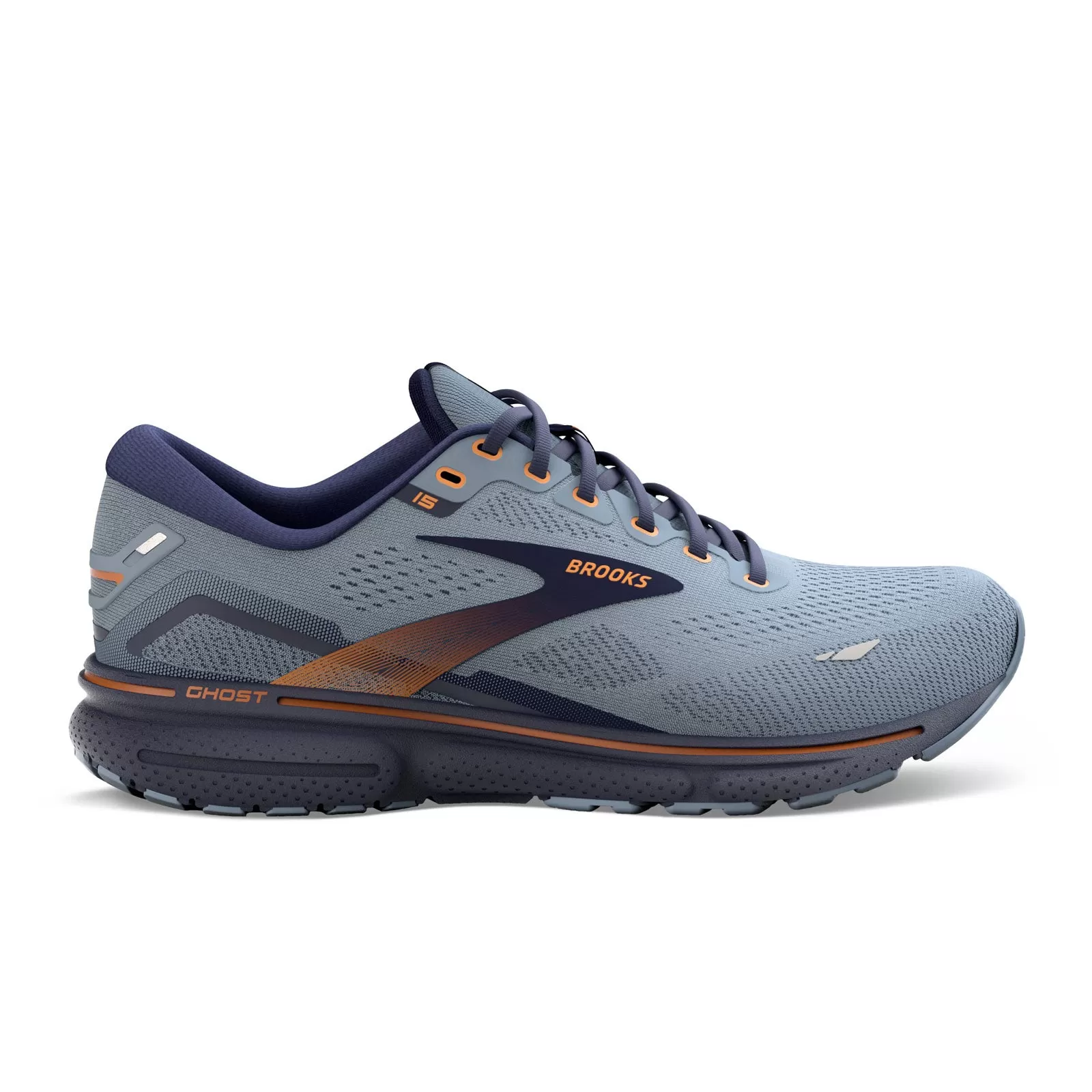 Brooks Ghost 15 Running Shoe (Men) - Flintstone/Peacoat/Oak