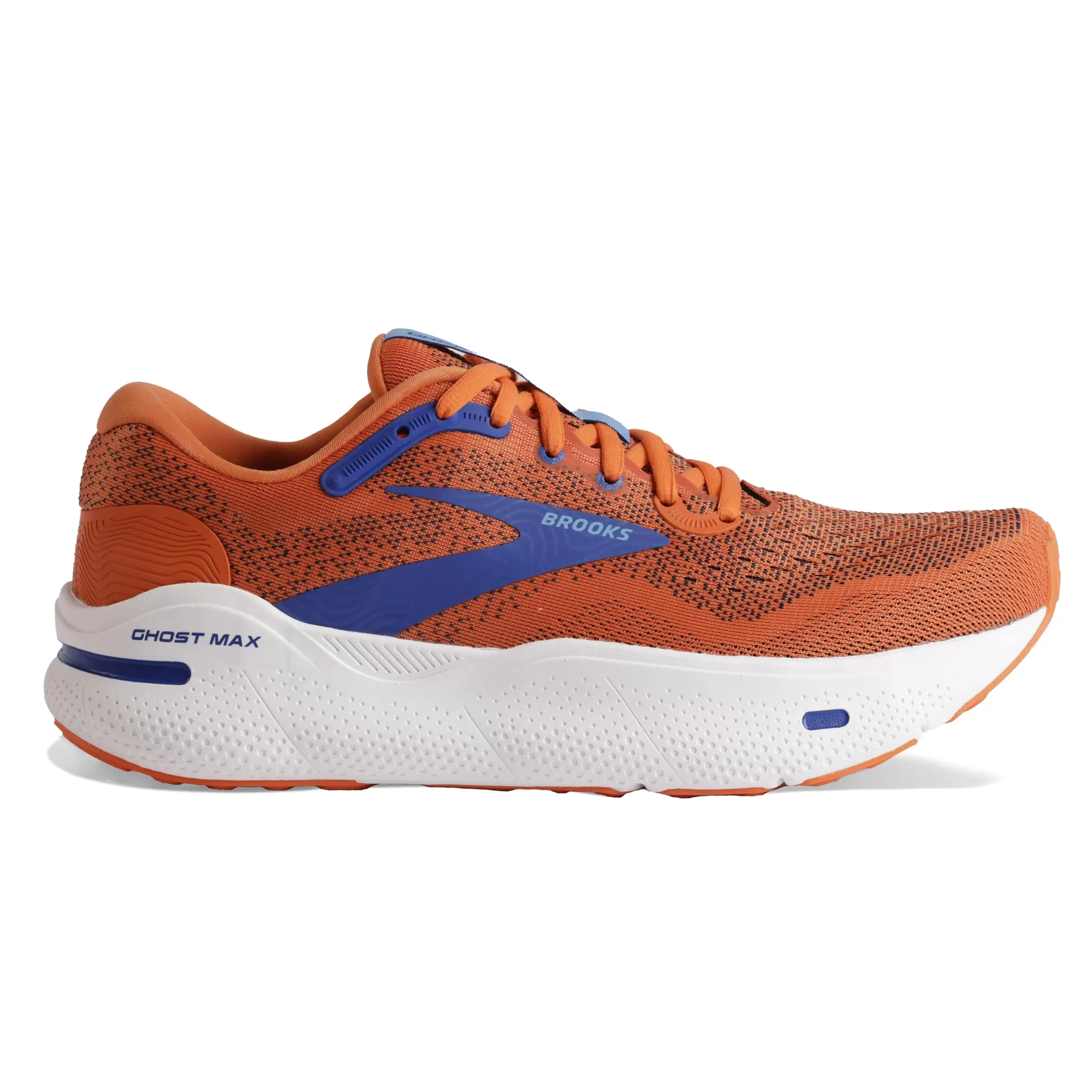 Brooks Ghost Max Men's Running Shoes SS24 Red Orange/Black/Surf The Web