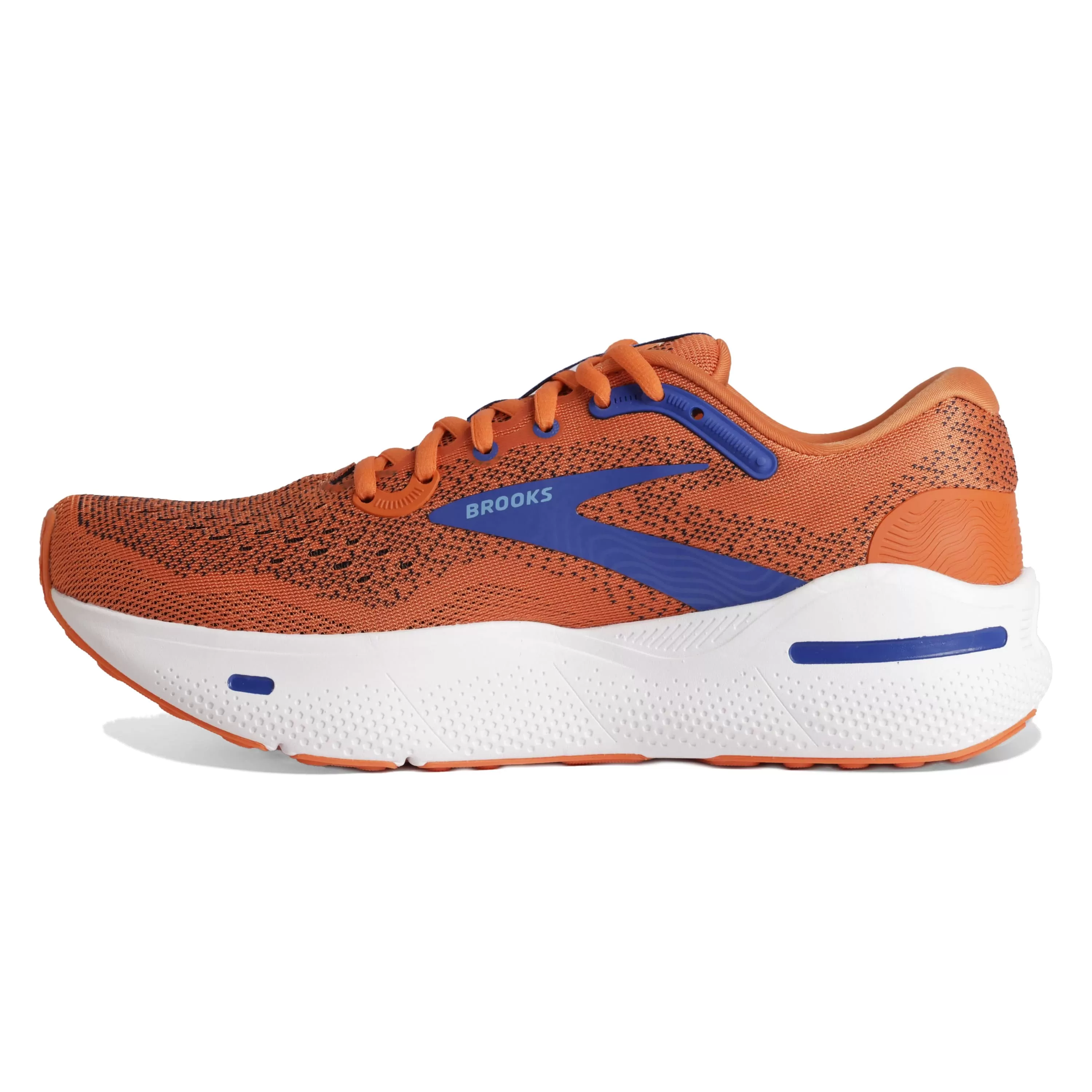 Brooks Ghost Max Men's Running Shoes SS24 Red Orange/Black/Surf The Web