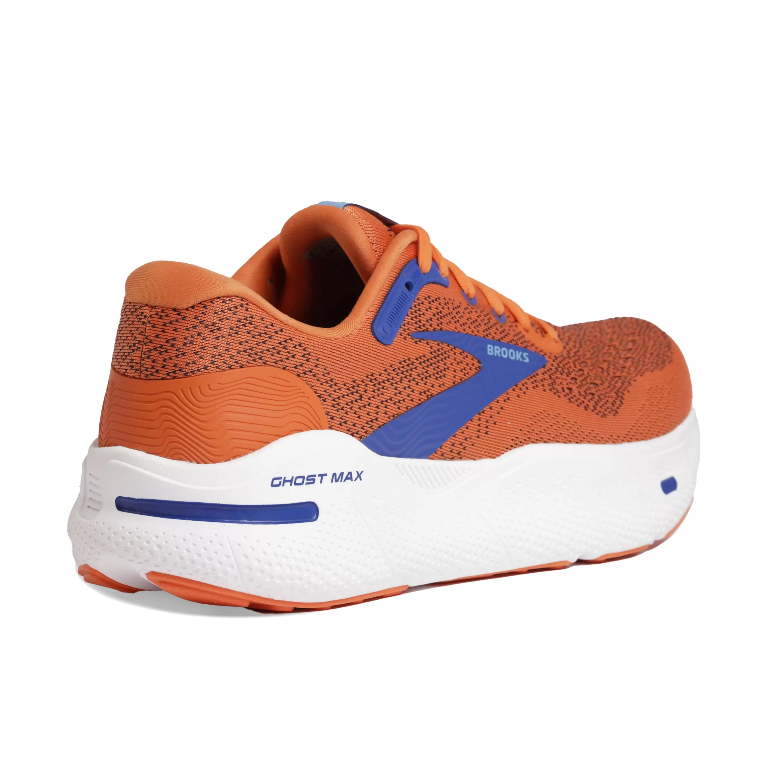 Brooks Ghost Max Men's Running Shoes SS24 Red Orange/Black/Surf The Web