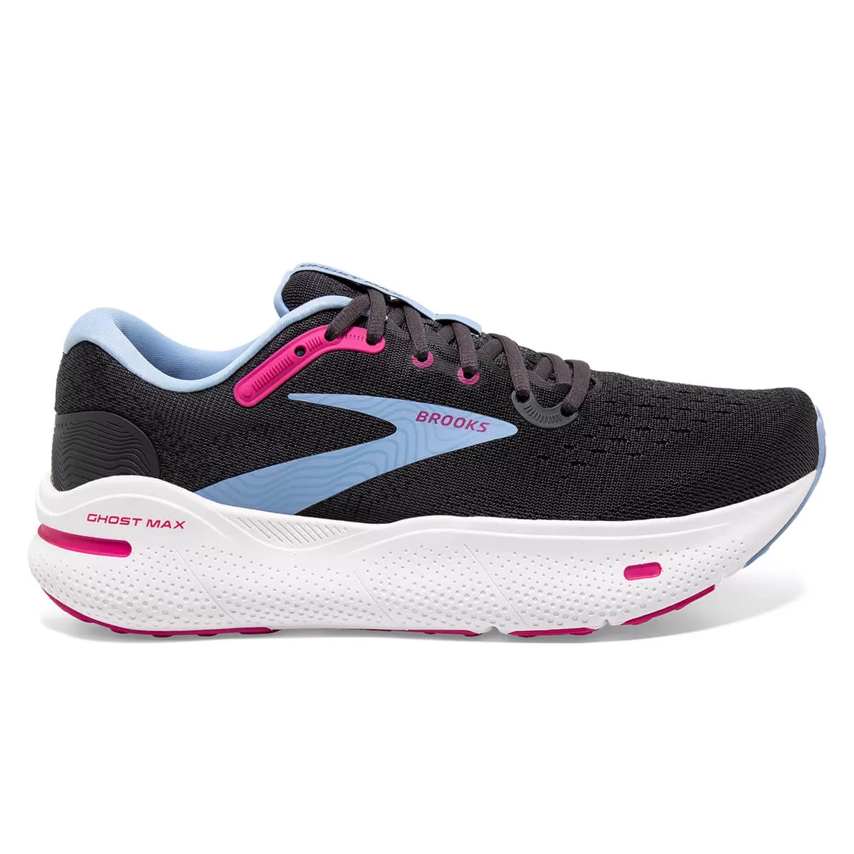 Brooks Ghost Max Womens | Ebony/open Air/lilac Rose