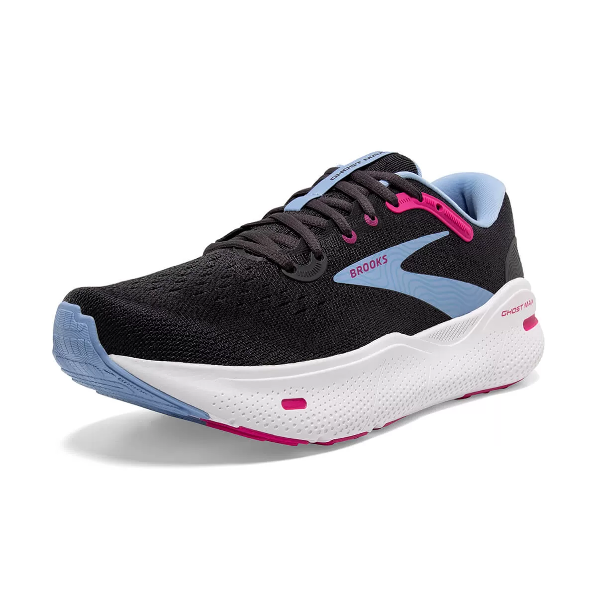 Brooks Ghost Max Womens | Ebony/open Air/lilac Rose