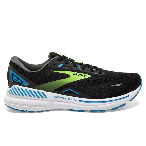 Brooks Men's Adrenaline GTS 23 Wide Black/Hawaiian Ocean/Green