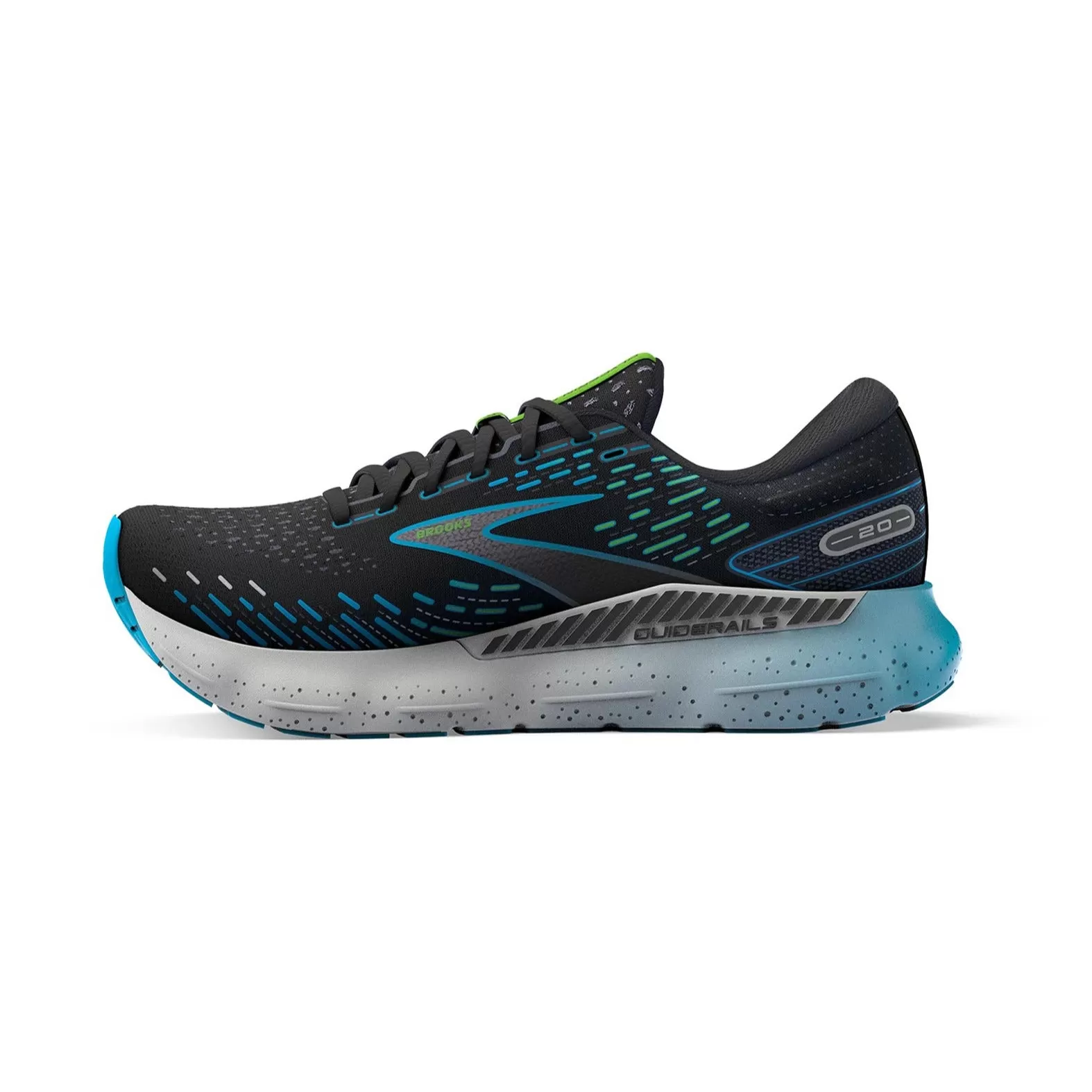 Brooks men's running shoe Glycerin GTS 20 Cushioning and Support 1103831D006 black