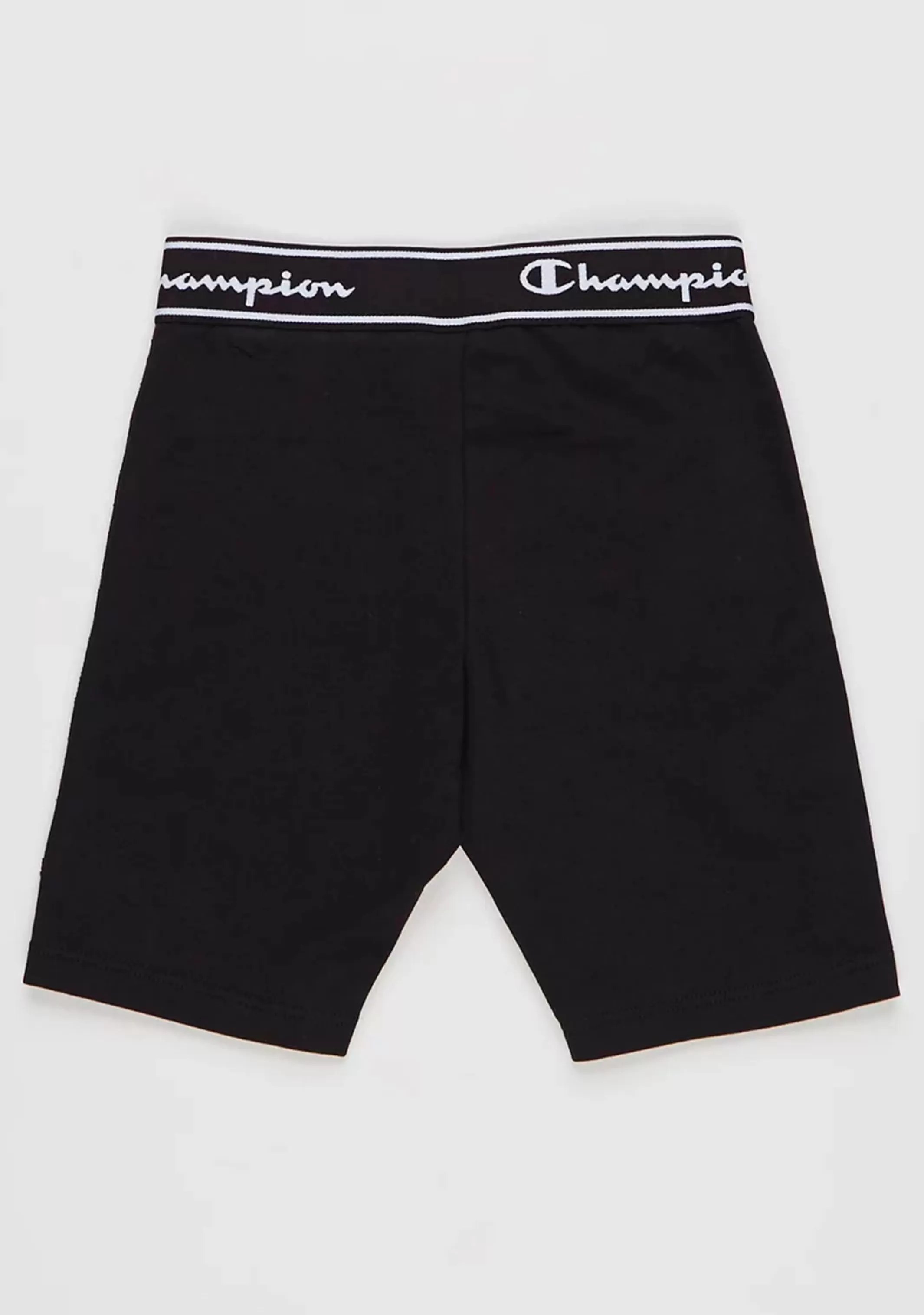 Champion Girls Script Logo Shorts Black <br> KWNQN BLK