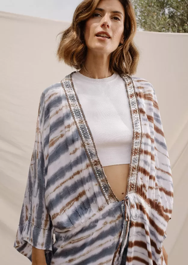 Charo Kimono // Rayas Tie Dye