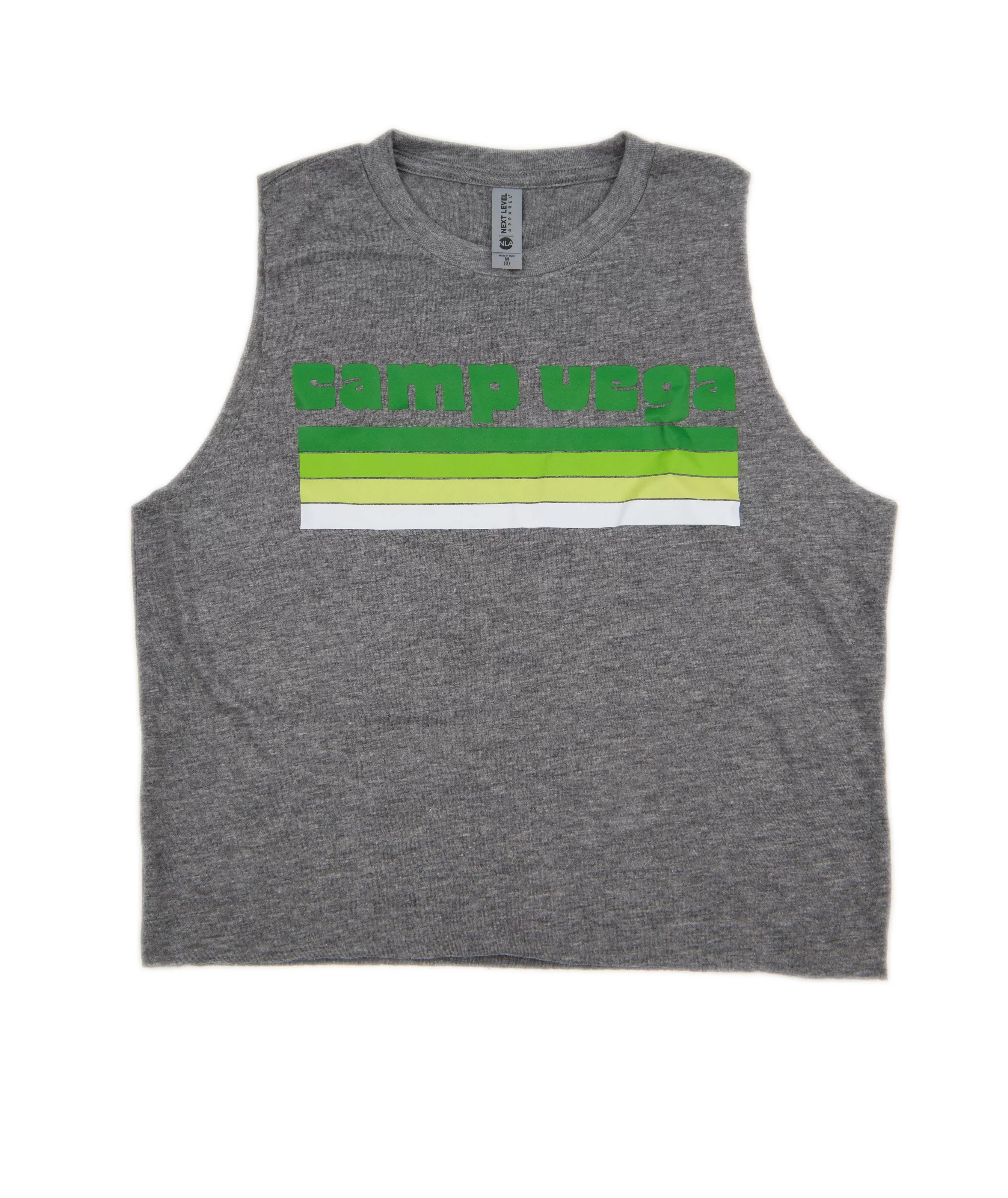 Chunky Lines Heather Grey Camp Tank