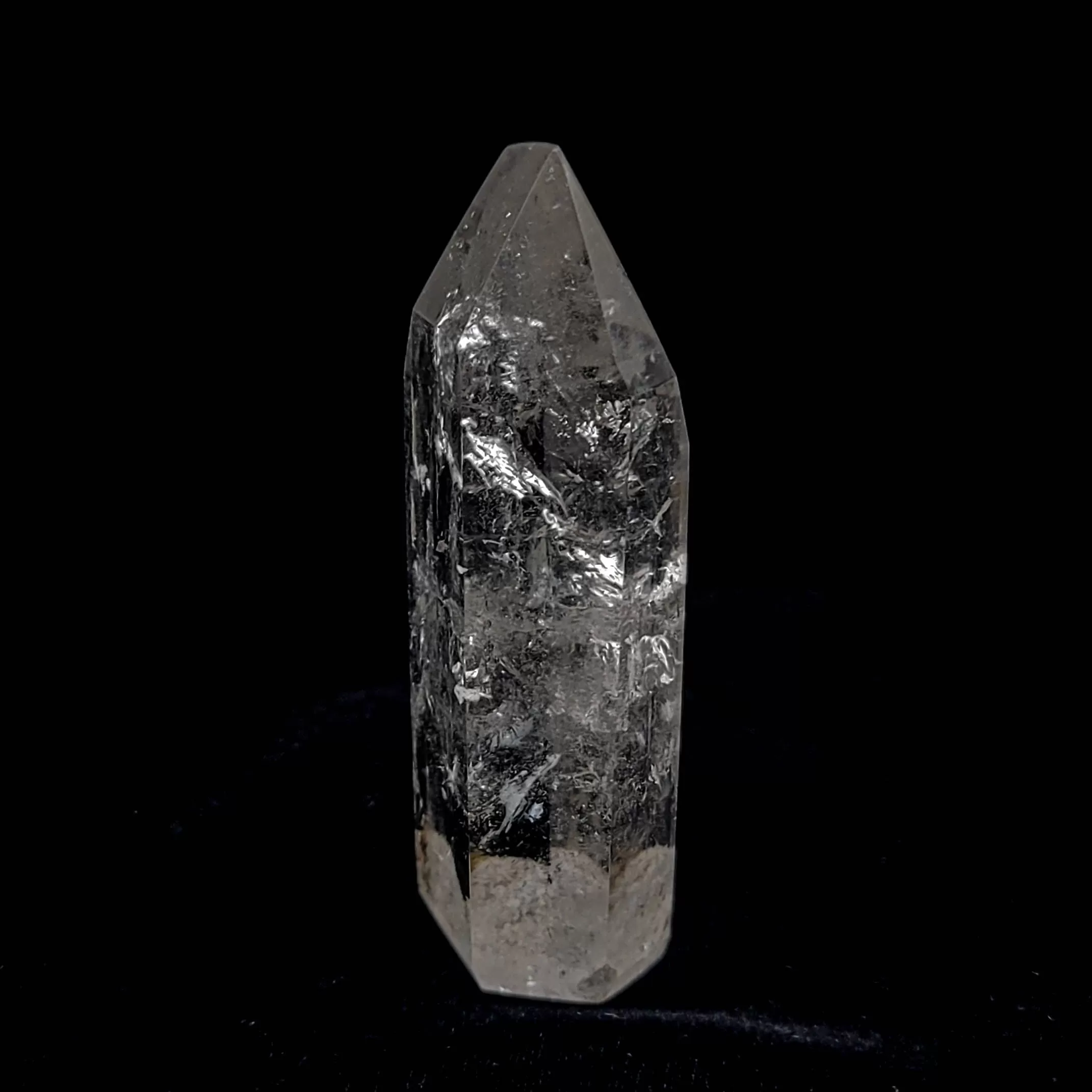 Clear Lodolite Quartz Crystal Point w/Rainbows