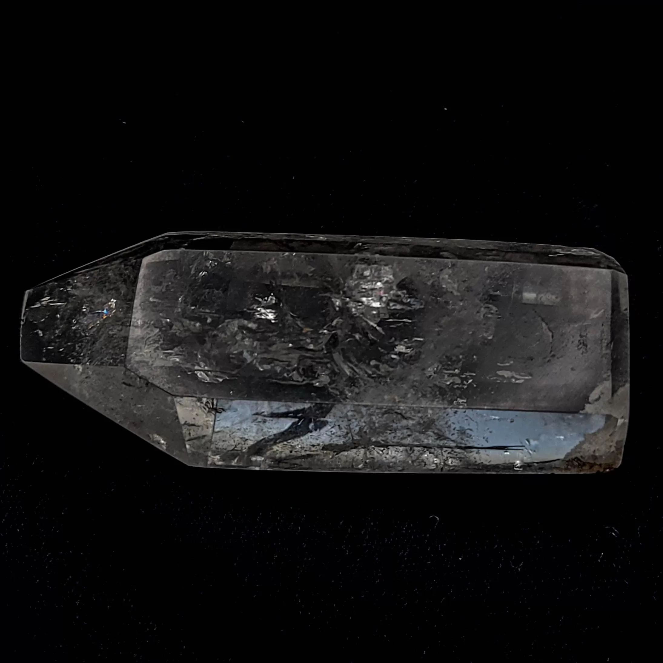 Clear Lodolite Quartz Crystal Point w/Rainbows