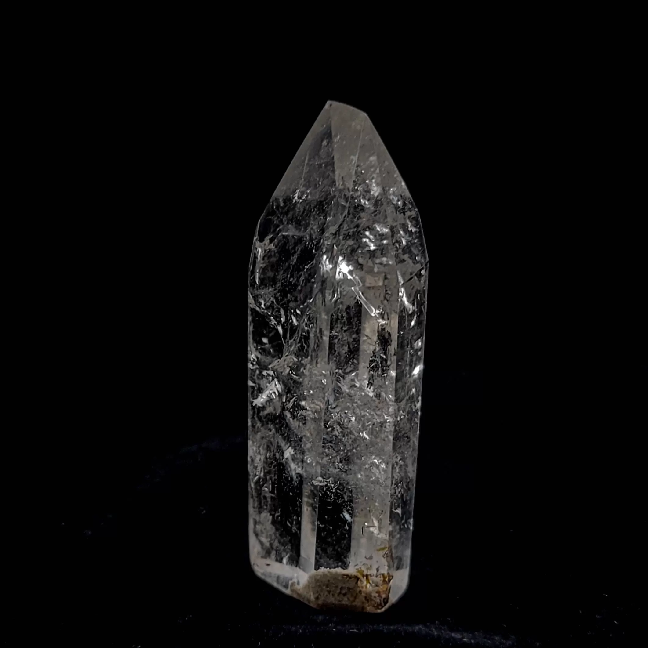 Clear Lodolite Quartz Crystal Point w/Rainbows