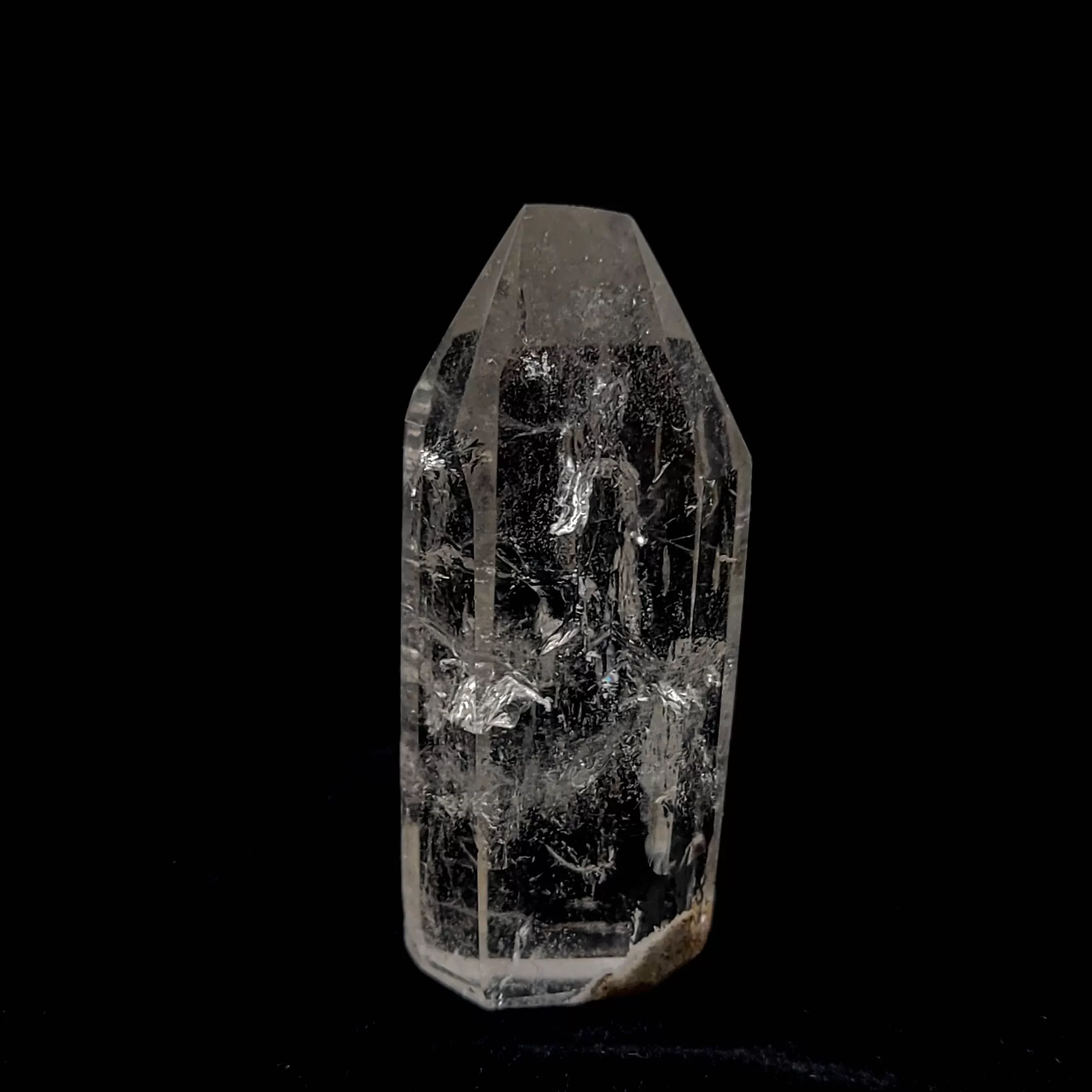 Clear Lodolite Quartz Crystal Point w/Rainbows