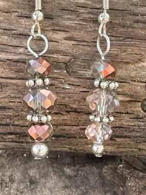 Copper Crystal Earrings