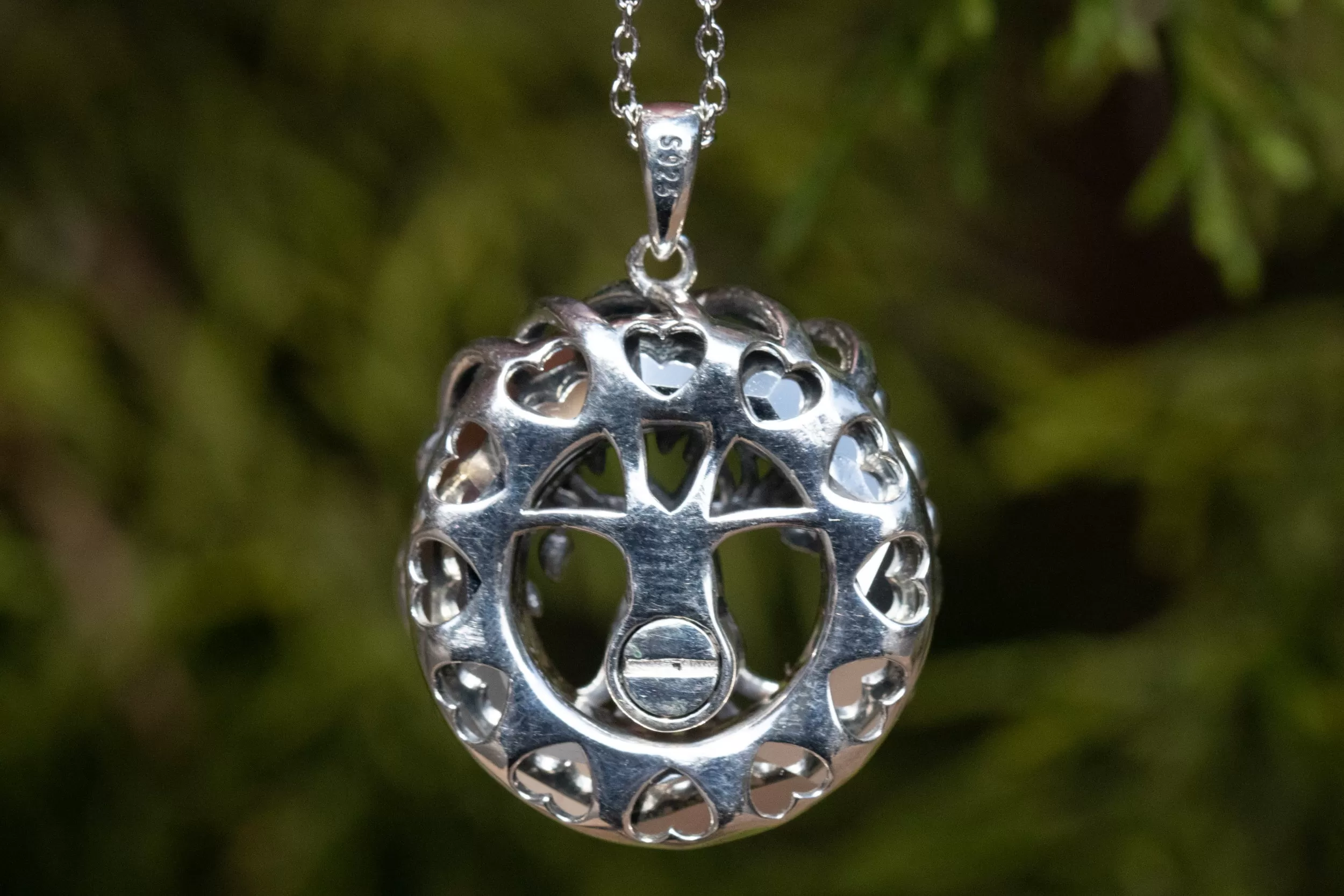 Crystal and Silver Tree of Life Cremation Necklace