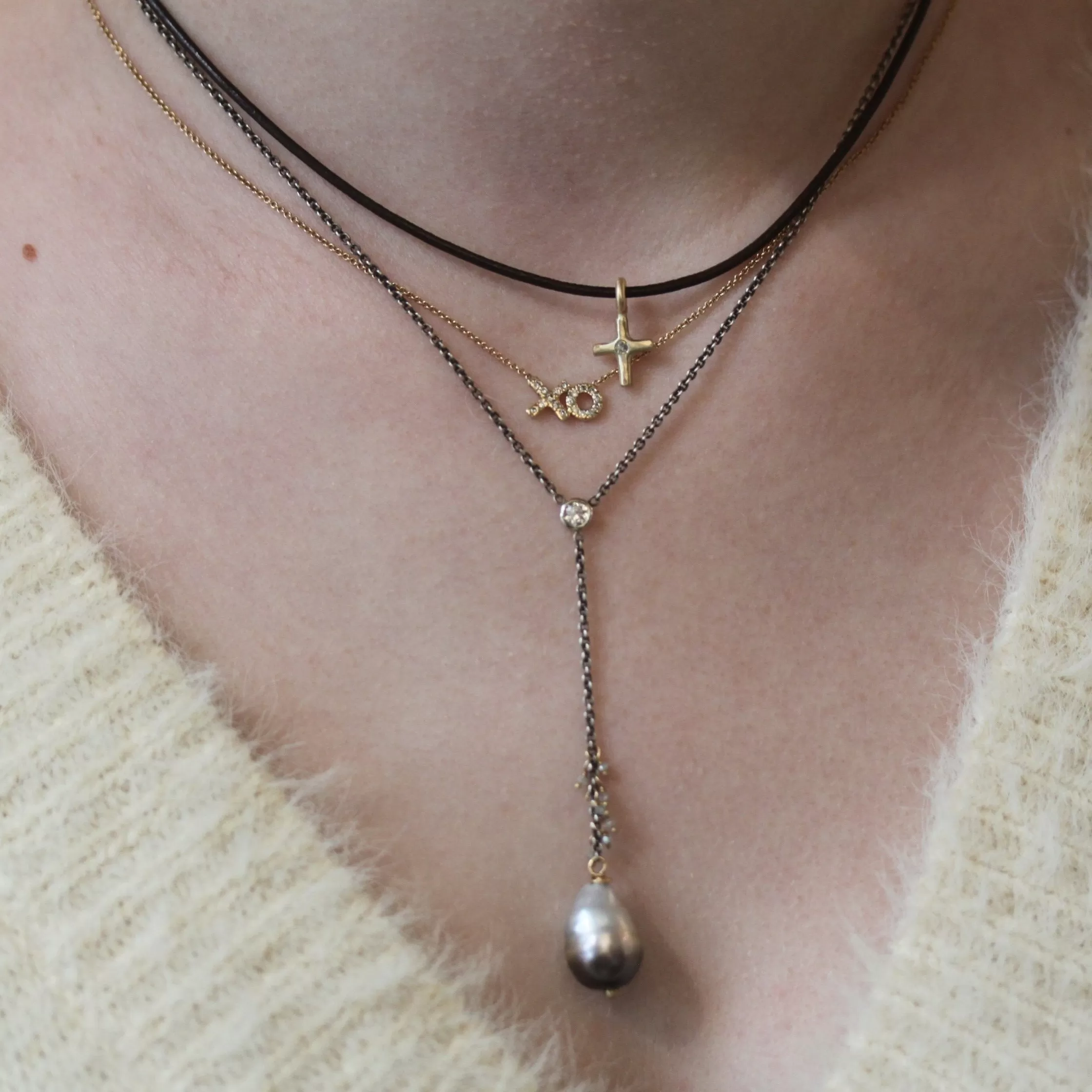 Diamond XO Necklace