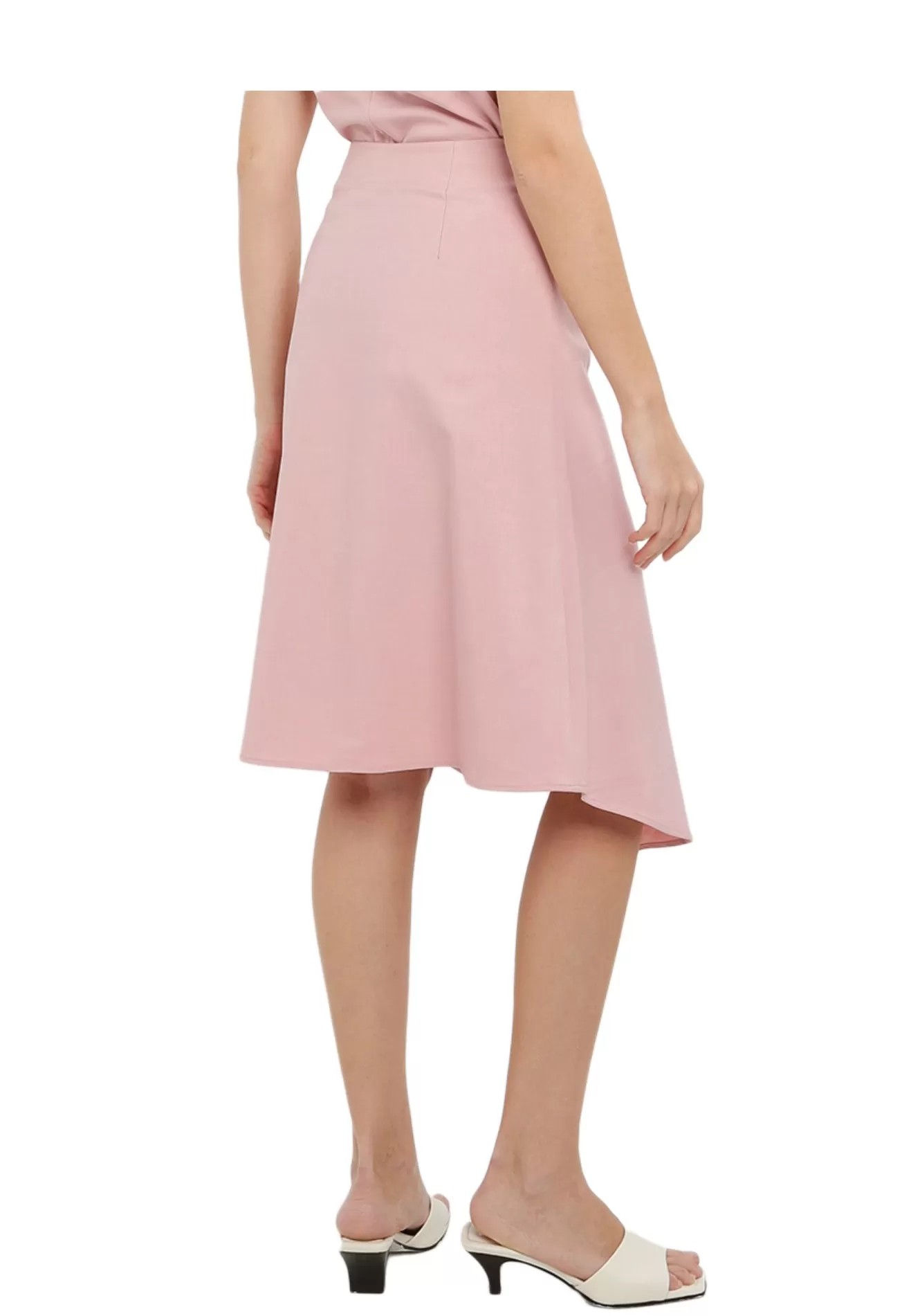 ELLE Apparel Irregular Hem Midi Skirt