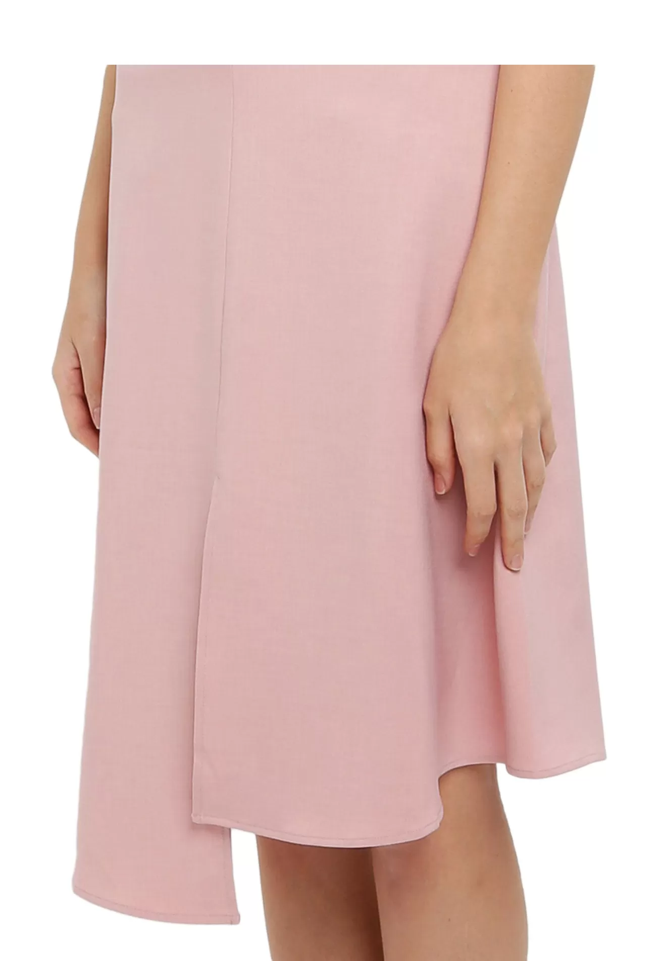 ELLE Apparel Irregular Hem Midi Skirt