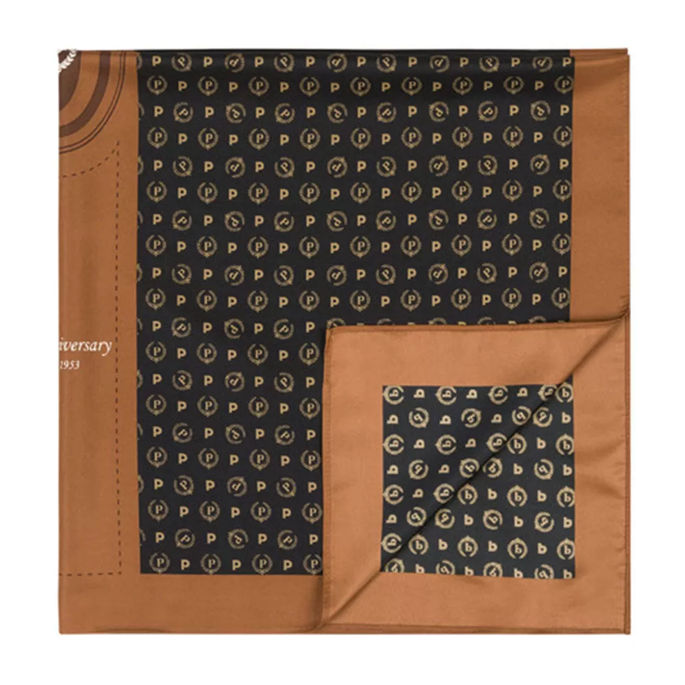 Foulard Donna POLLINI stampa Heritage 70th Anniversary Nero e Marrone