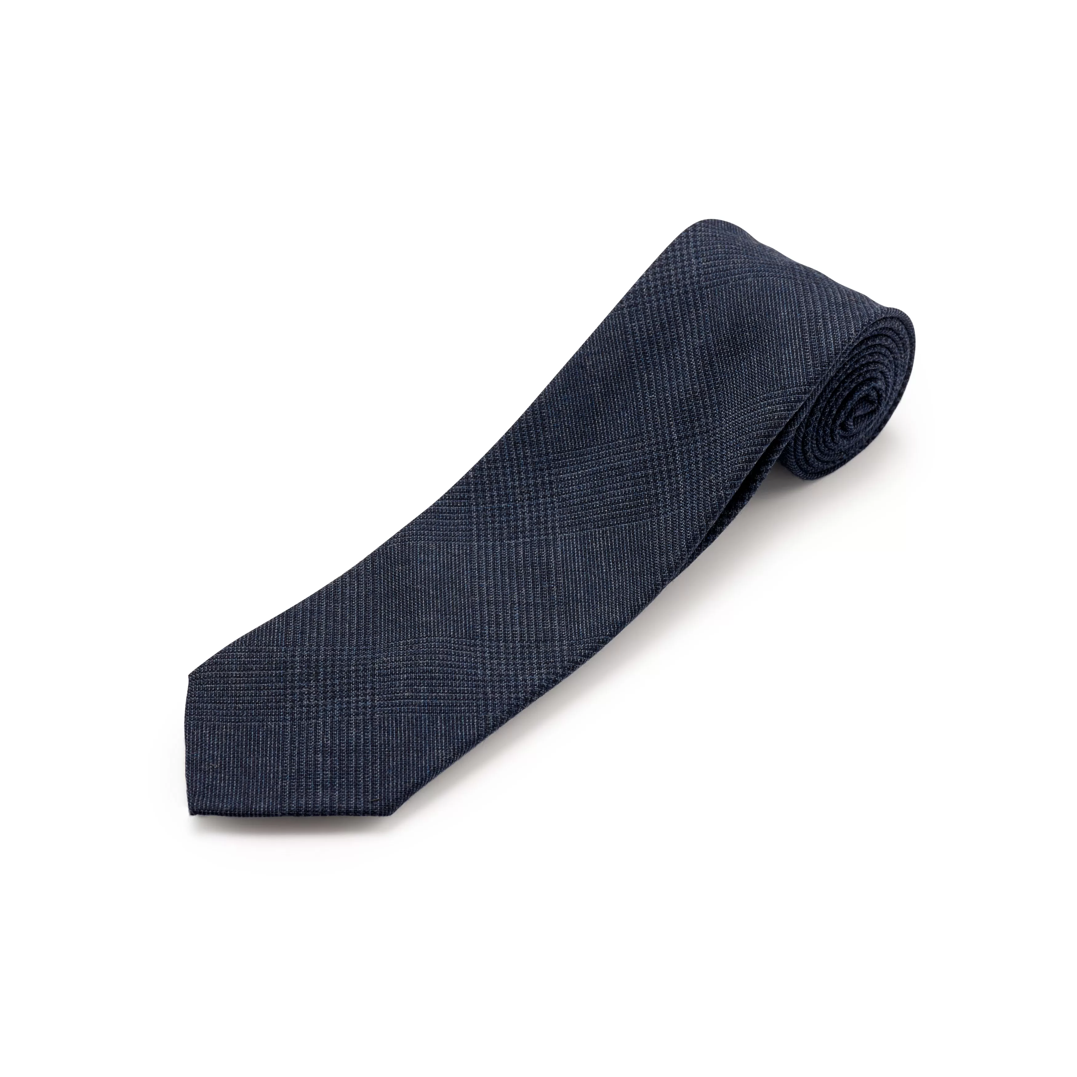 Fox 4 Fold Blue Check Worsted Anniversary Edition Tie